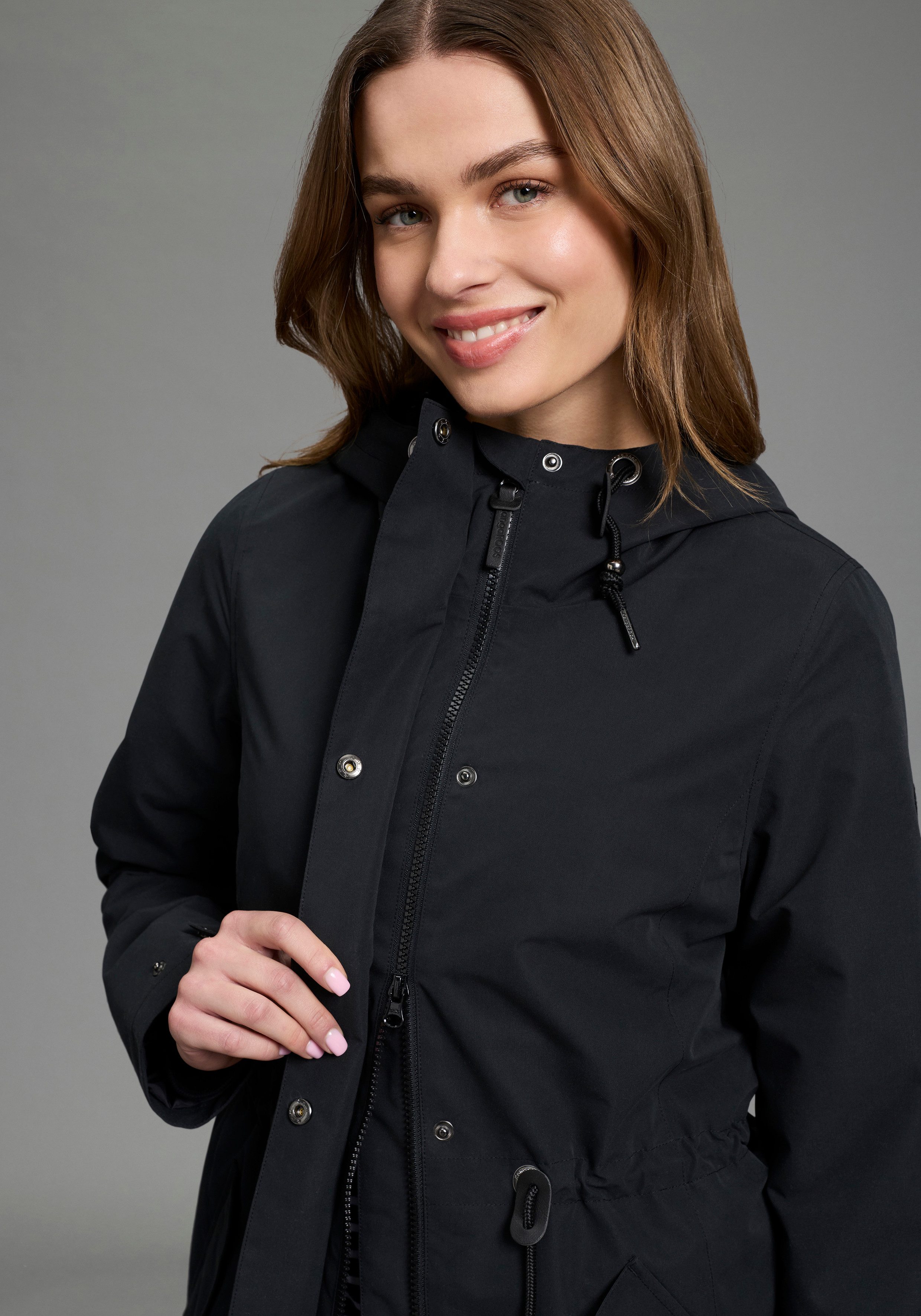 KangaROOS Outdoorjacke Übergangsjacke mit Kapuze und Kordelzug – Bild 3 von 5