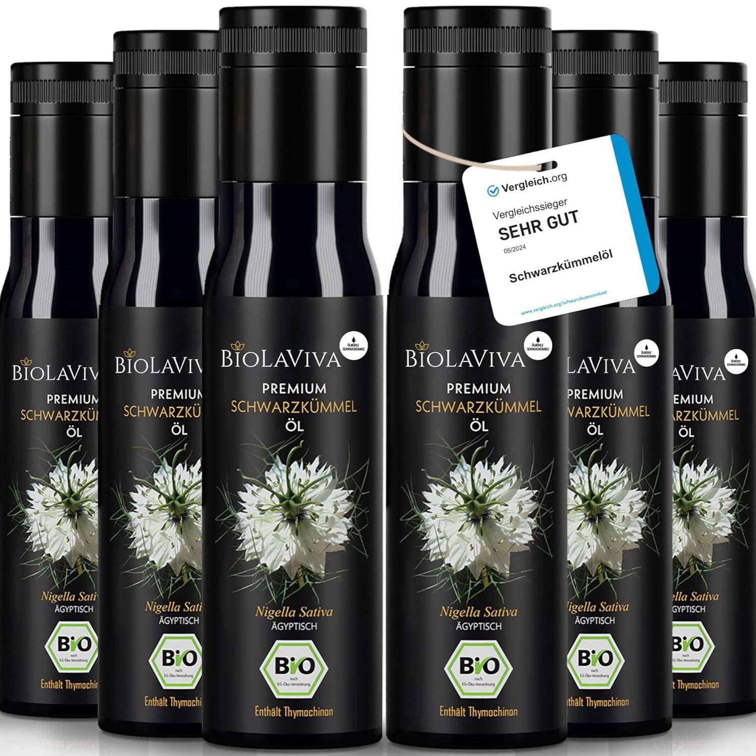 BIOLAVIVA Speiseöl : Bio - Schwarzkümmelöl - ungefiltert - kaltgepresst - laborgetestet -, 1 x 100 ml