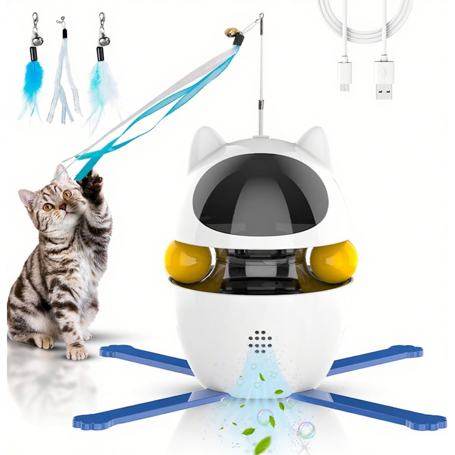 Comfy Mate Tier-Beschäftigungsspielzeug Katzenspielzeug 2 in 1 Mit Echter Z günstig online kaufen