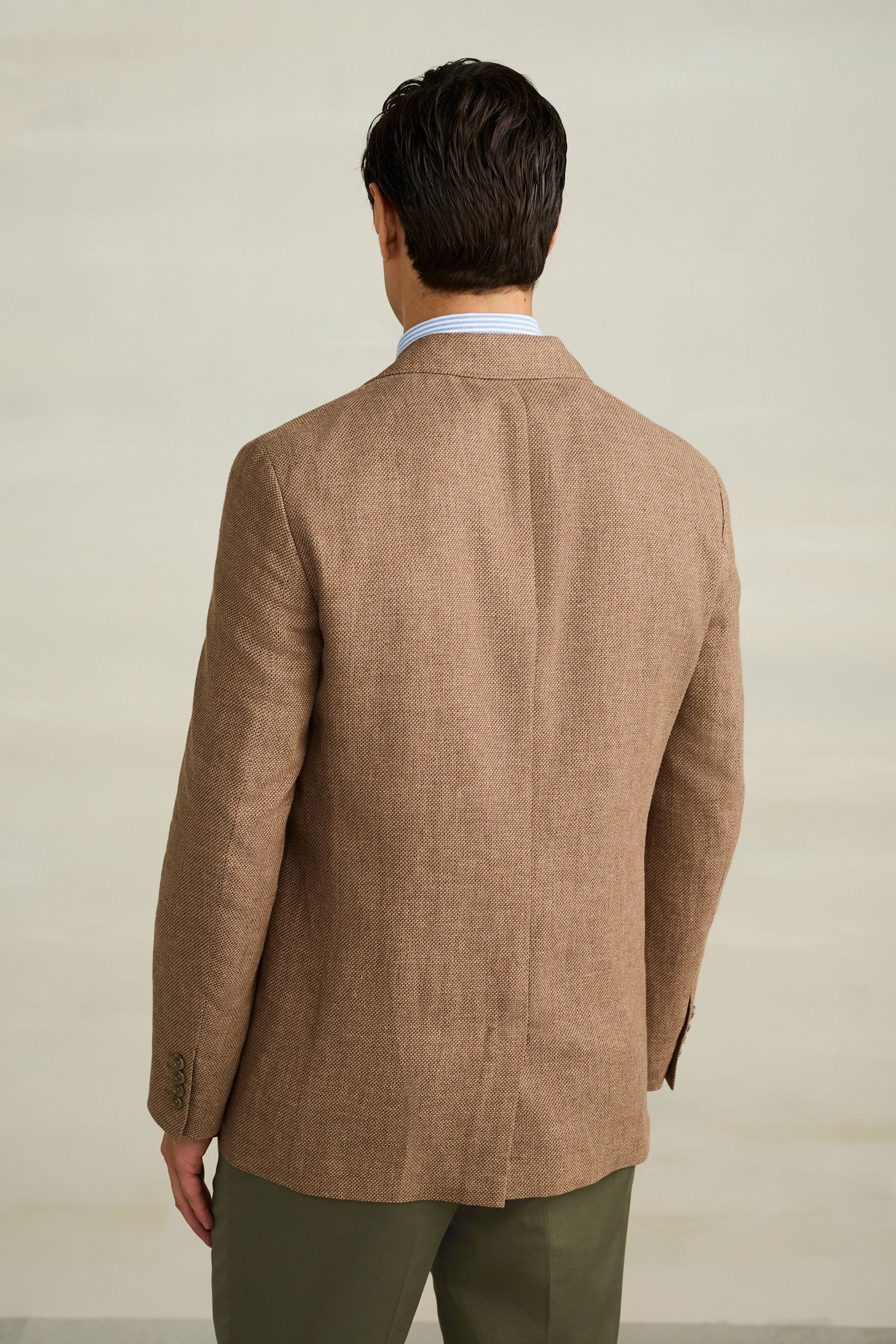 Next Jackenblazer Strukturierter Blazer aus Leinenmix, Regular Fit (1-tlg)