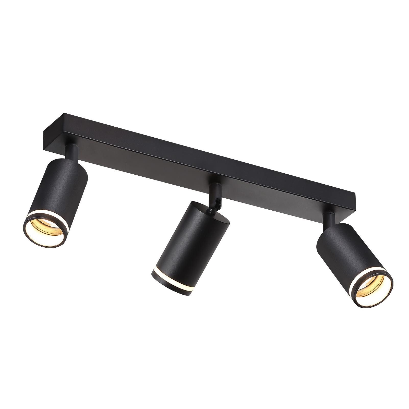 ZMH Deckenstrahler 3 Flammig Schwarz/Weiß Deckenleuchte Schwenkbar 355° Sch günstig online kaufen