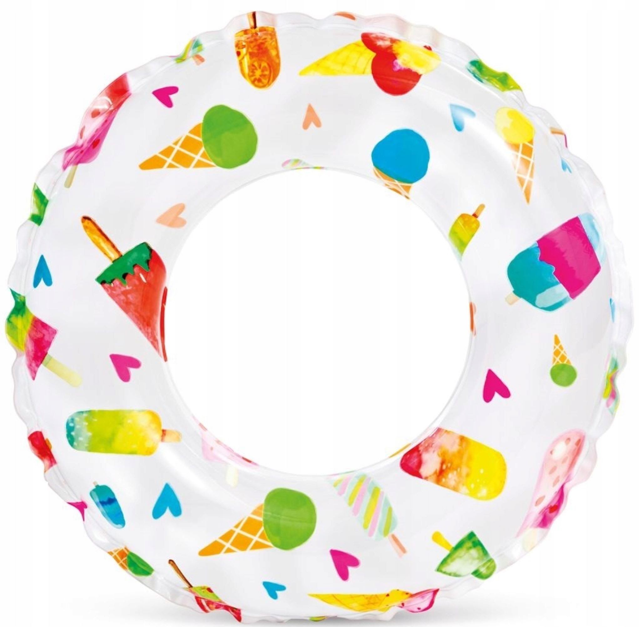 Festivalartikel Schwimmring Kinder Schwimmring 61cm Eiscreme Design - für Pool & Strand