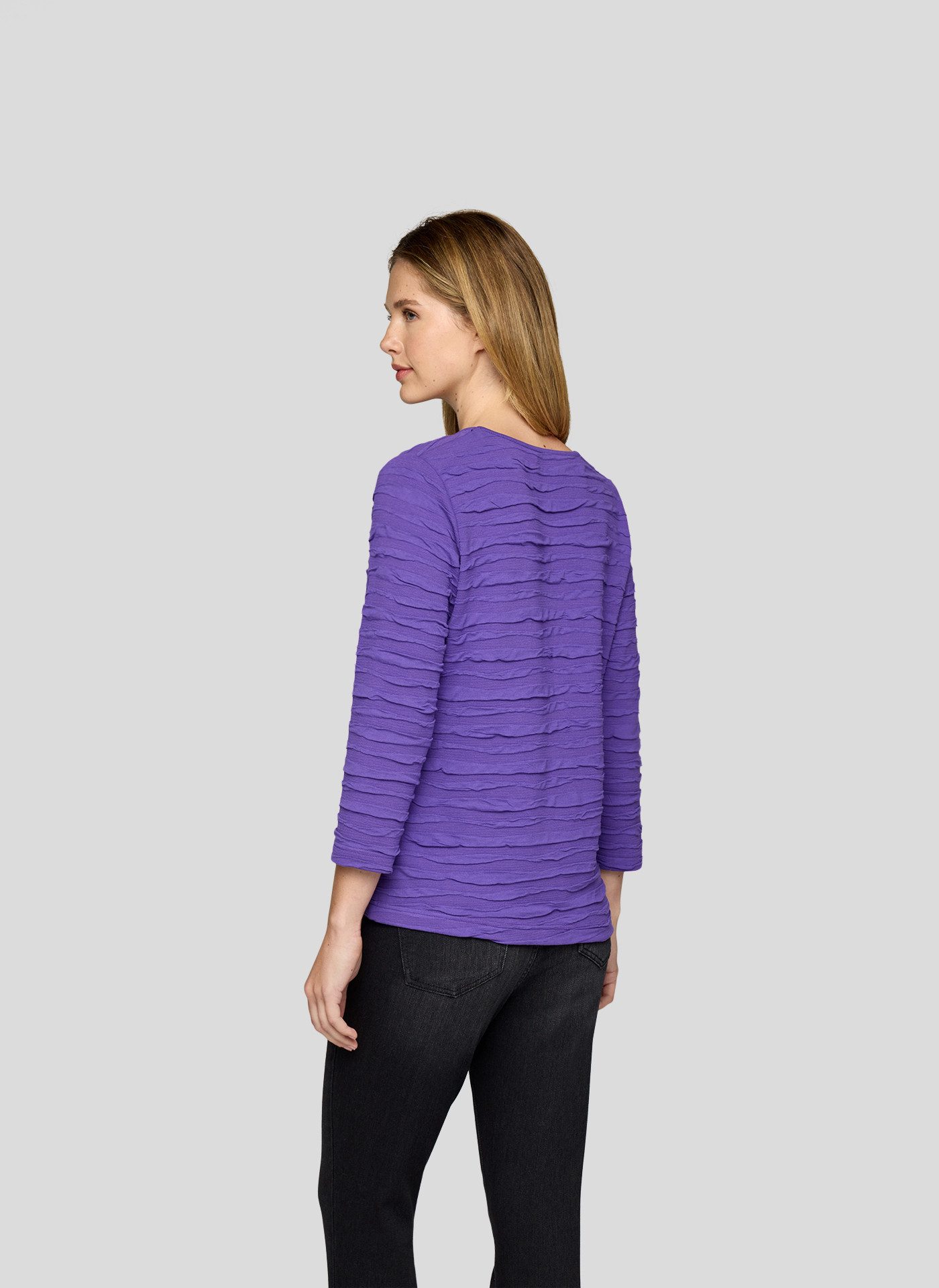 Rabe 3/4-Arm-Shirt mit Struktur Muster