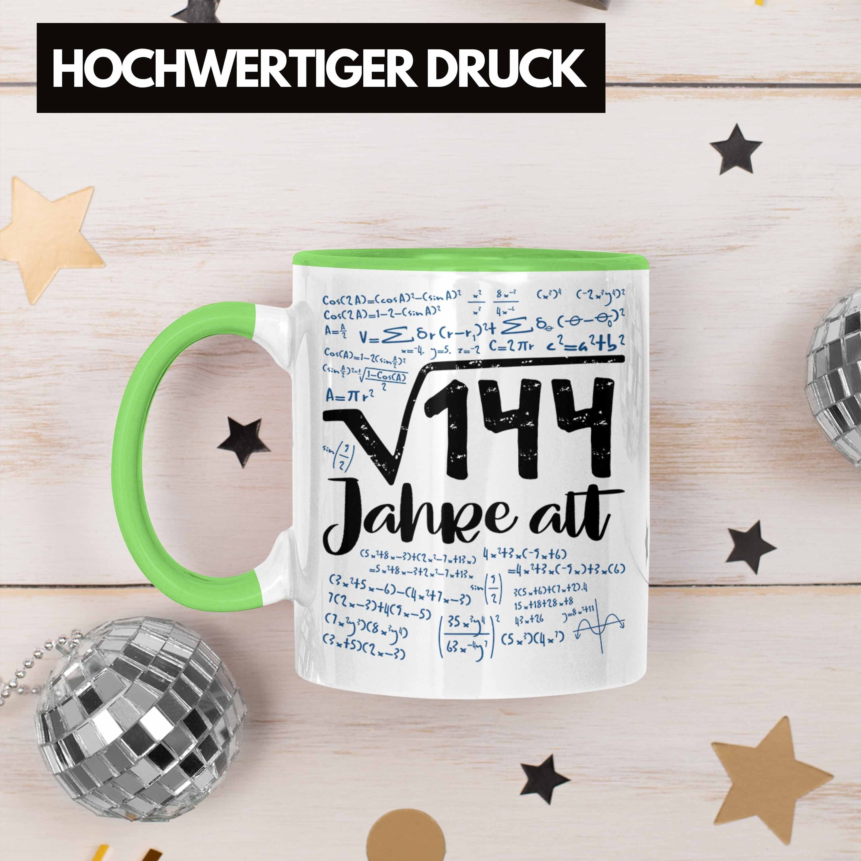 Geburtstag Math Trendation Idee 12. Geschenk Quadratwurzel 144 Tasse Grün 12er Tasse Lustige