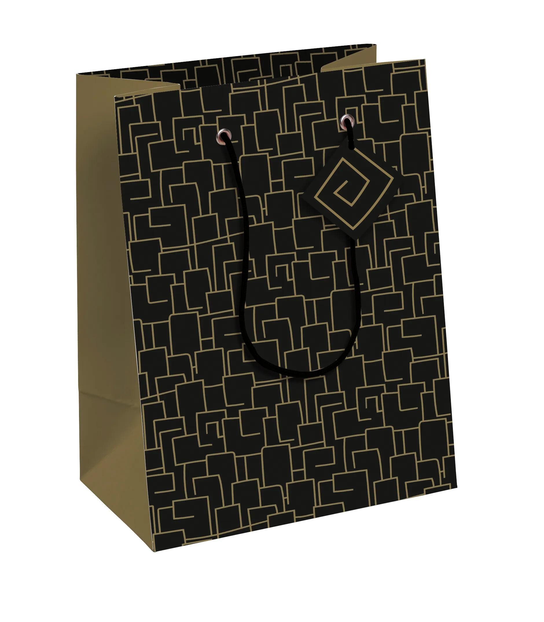 CLAIREFONTAINE Geschenkpapier 6x Archi, Geschenktasche M 21,5x10,2x25,3cm Schwarz 32478-3C, Tasche