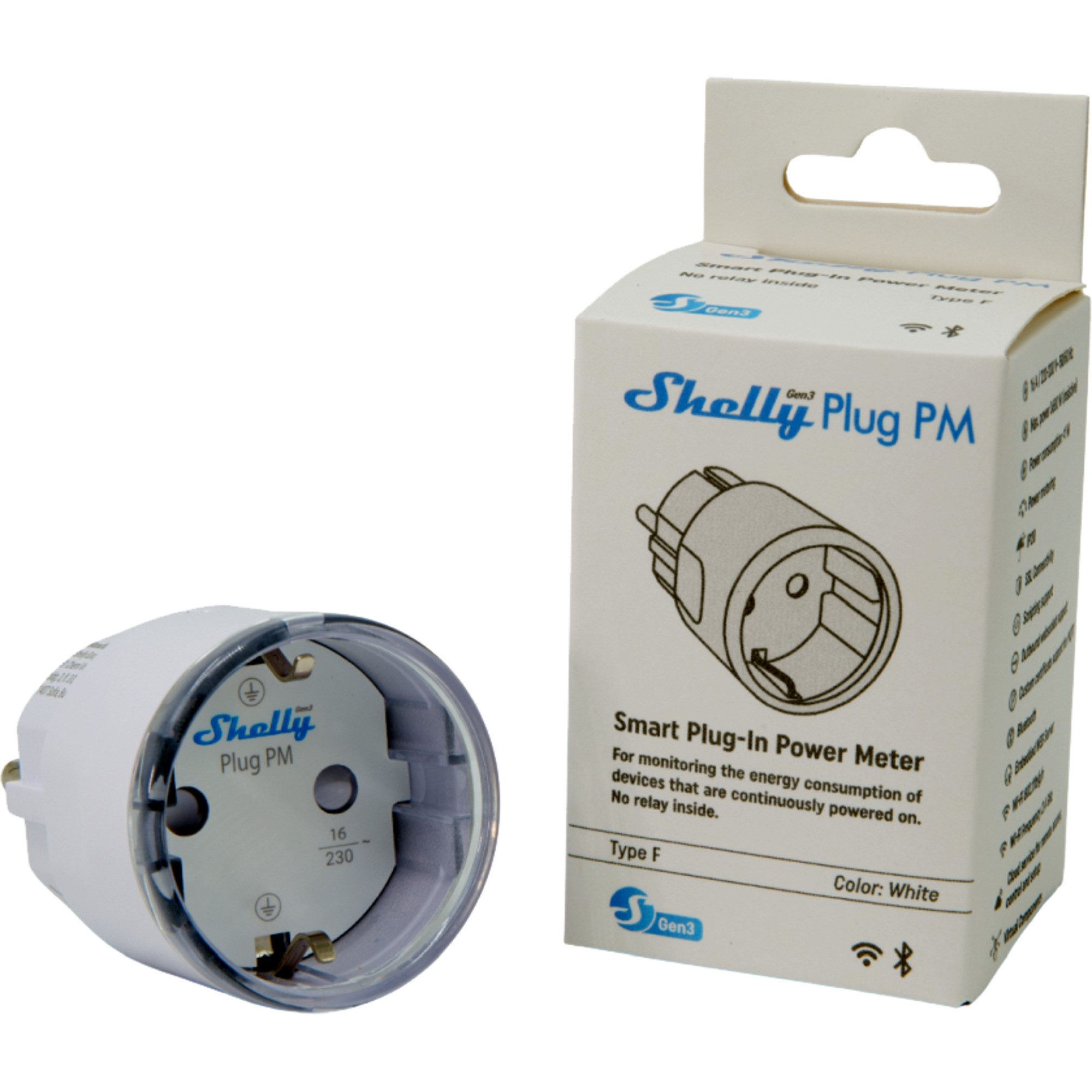 Shelly Steckdose Shelly Plug PM Gen3, Stecker