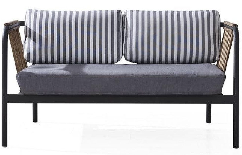 Xlmoebel 2-Sitzer Zweisitzer Luxus-Sofa in modernem Stoffdesign in Grau - Designer-Bank, Hergestellt in Europa