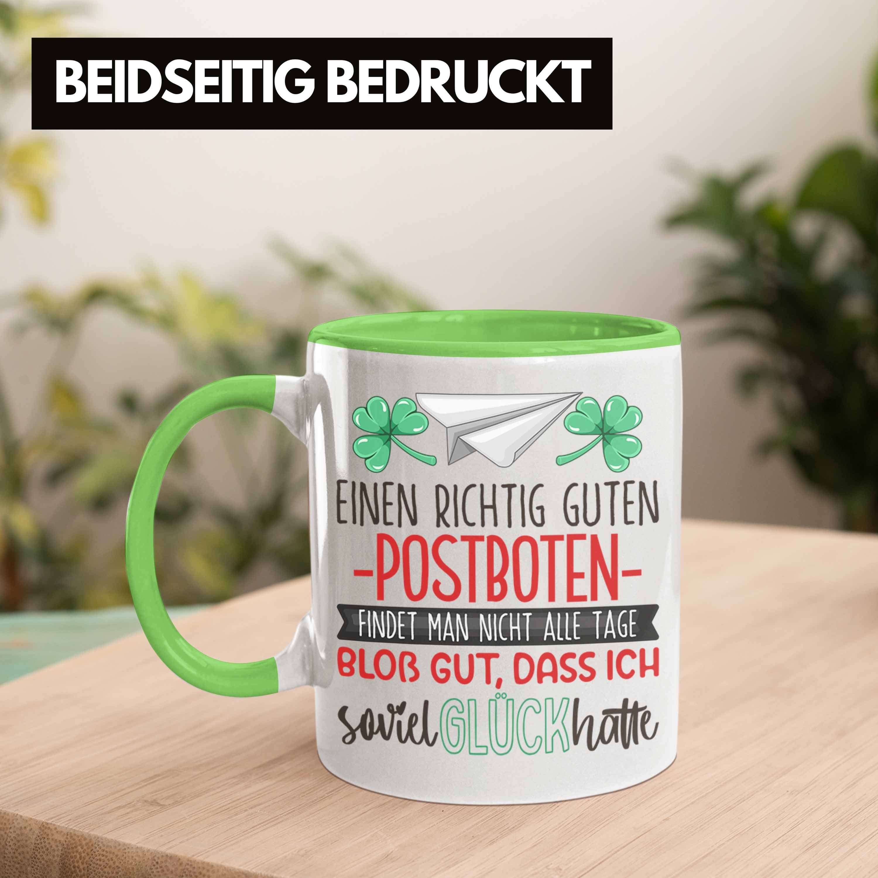 Geschenk Welt Grün Tasse Dankeschön Da Postboten Bester Trendation Der Paketzusteller Tasse