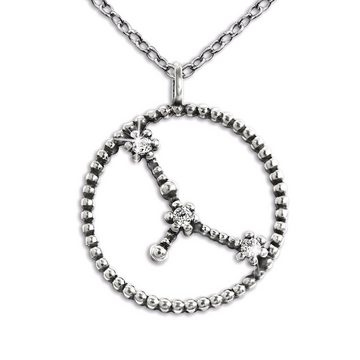 SilberDream Silberkette SilberDream Sternbild Fische Halskette, Halskette (Sternbild Fische) ca. 42cm und 45cm, 925 Sterling Silber, F