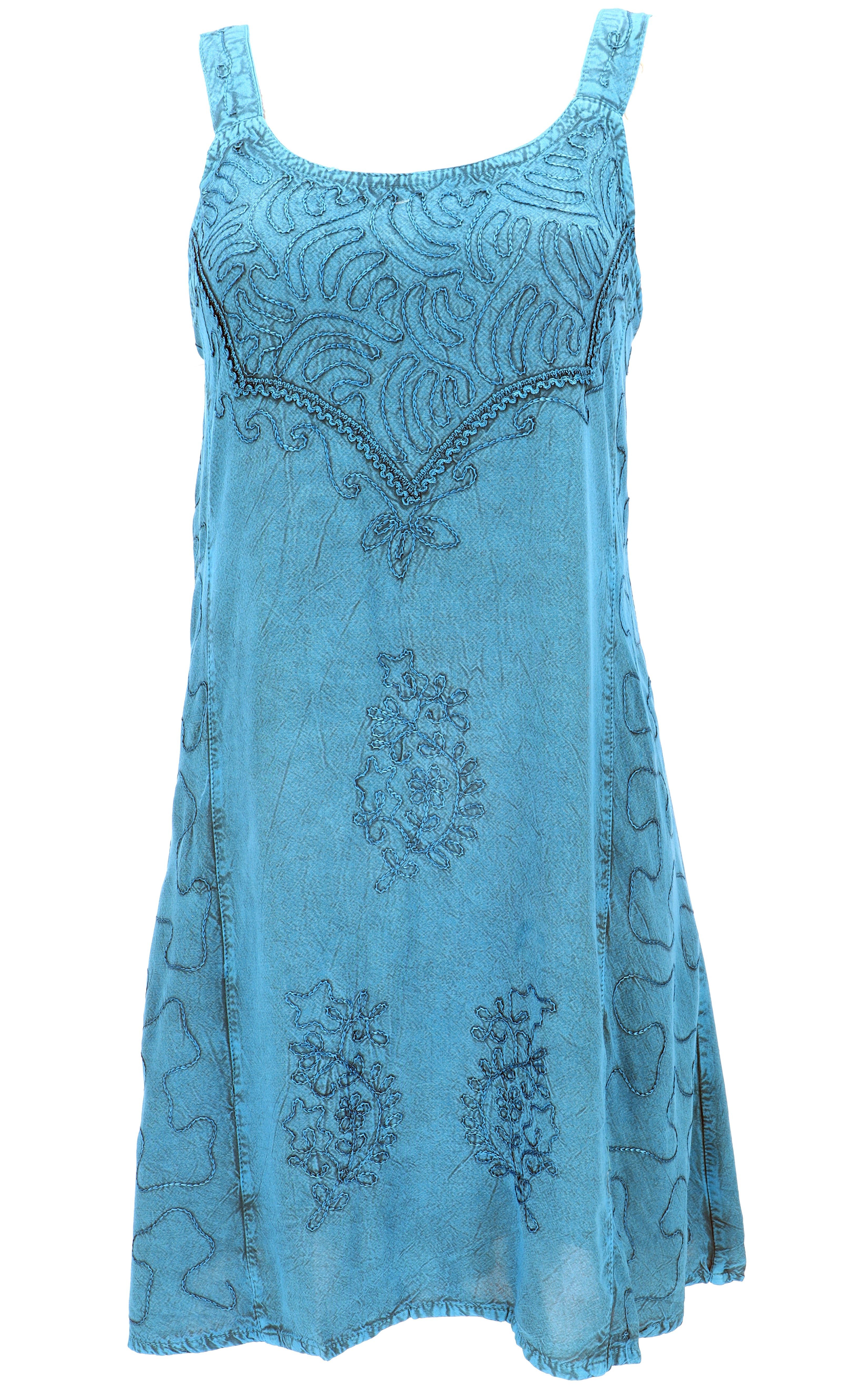 Guru-Shop Midikleid Besticktes Indisches Minikleid Boho günstig online kaufen