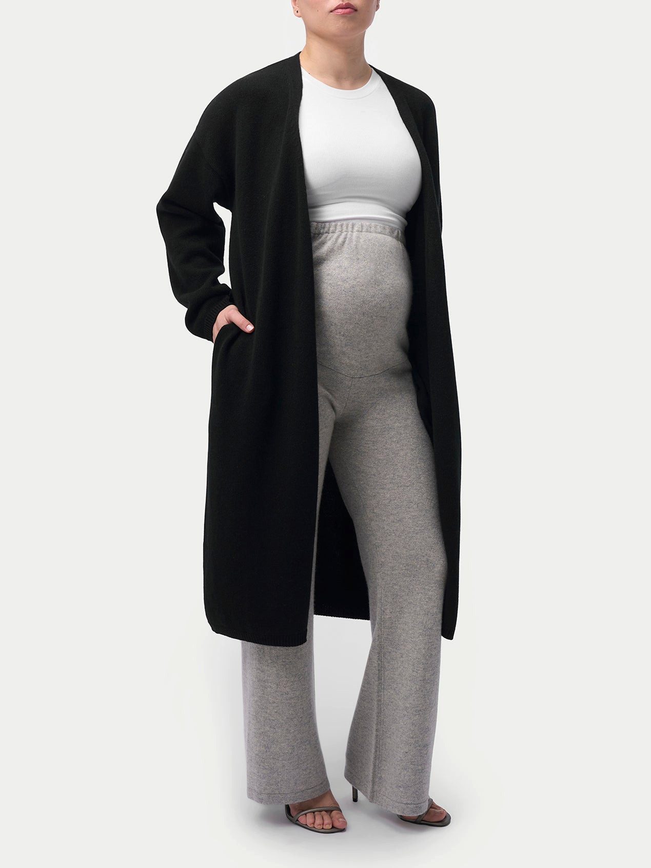 GOBI Cashmere Umstandshose Weite gestrickte Umstandshose aus Kaschmir