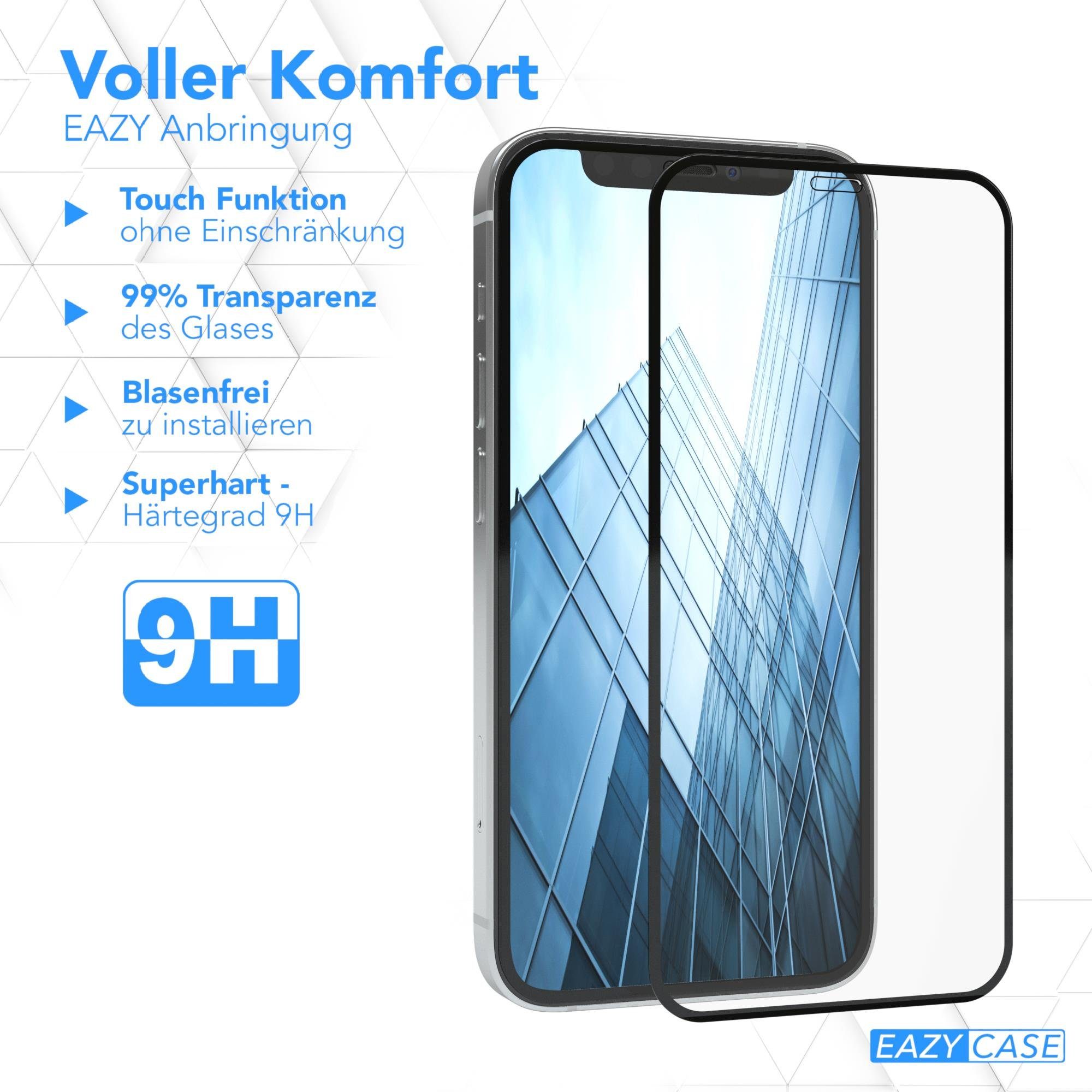 EAZY CASE Displayschutzfolie 2x Schutzglas für Apple iPhone 12 Mini, Bildschirmschutz Display Glasfolie 5,4 Zoll Panzerglas Glas 9H Folie – Bild 2 von 5