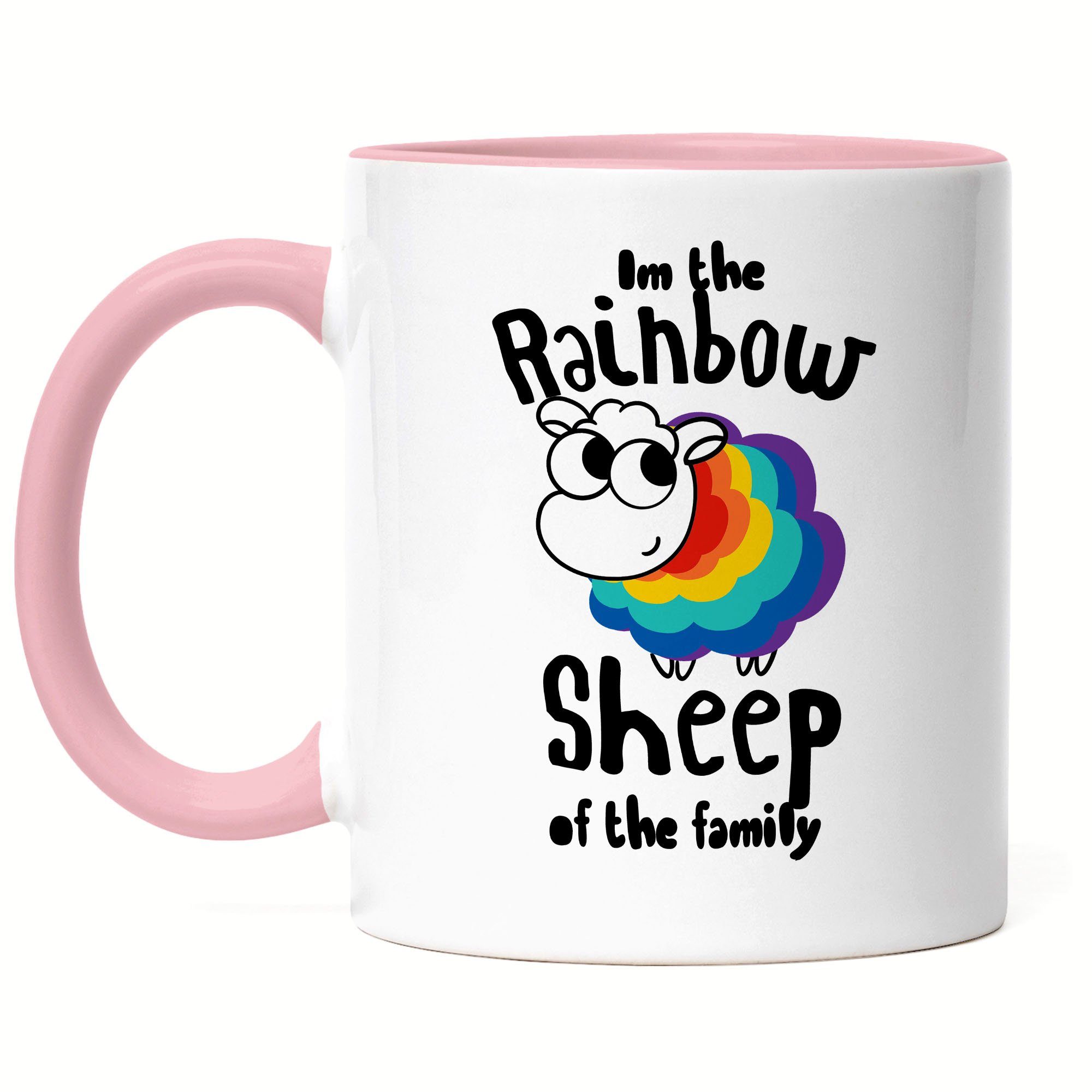 Hey!Print Tasse I'm the Rainbow Sheep Tasse LGBT Gay Regenbogen LGBTQ Pride Queer Homosexuell CSD Pride Week Rosa