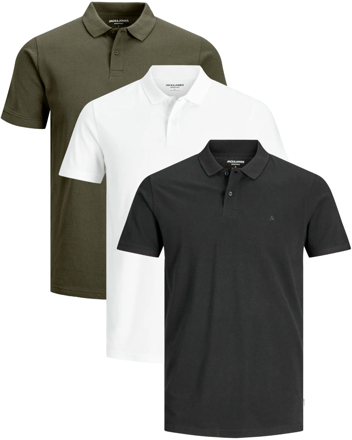 Jack & Jones Poloshirt (3er-Pack) in Unifarbe günstig online kaufen