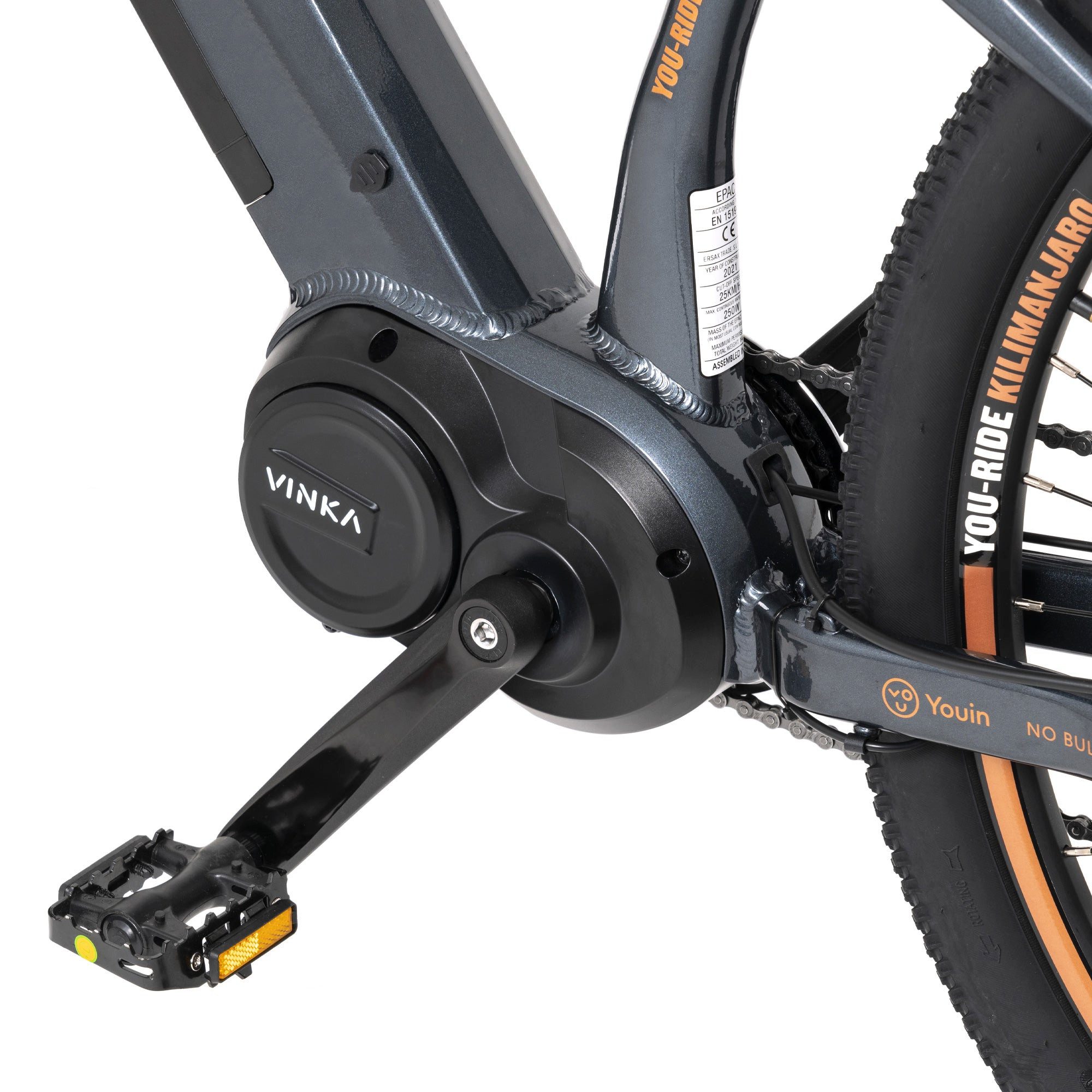 Nettlife E-Bike Mountainbike Elektrofahrrad Shimano 29" E-Mountainbike 8-Gang-Schaltung, 8 Gang, Kettenschaltung, Vinka Motor, 540 Wh, GX20 36V 15AH Samsung cells hidden battery