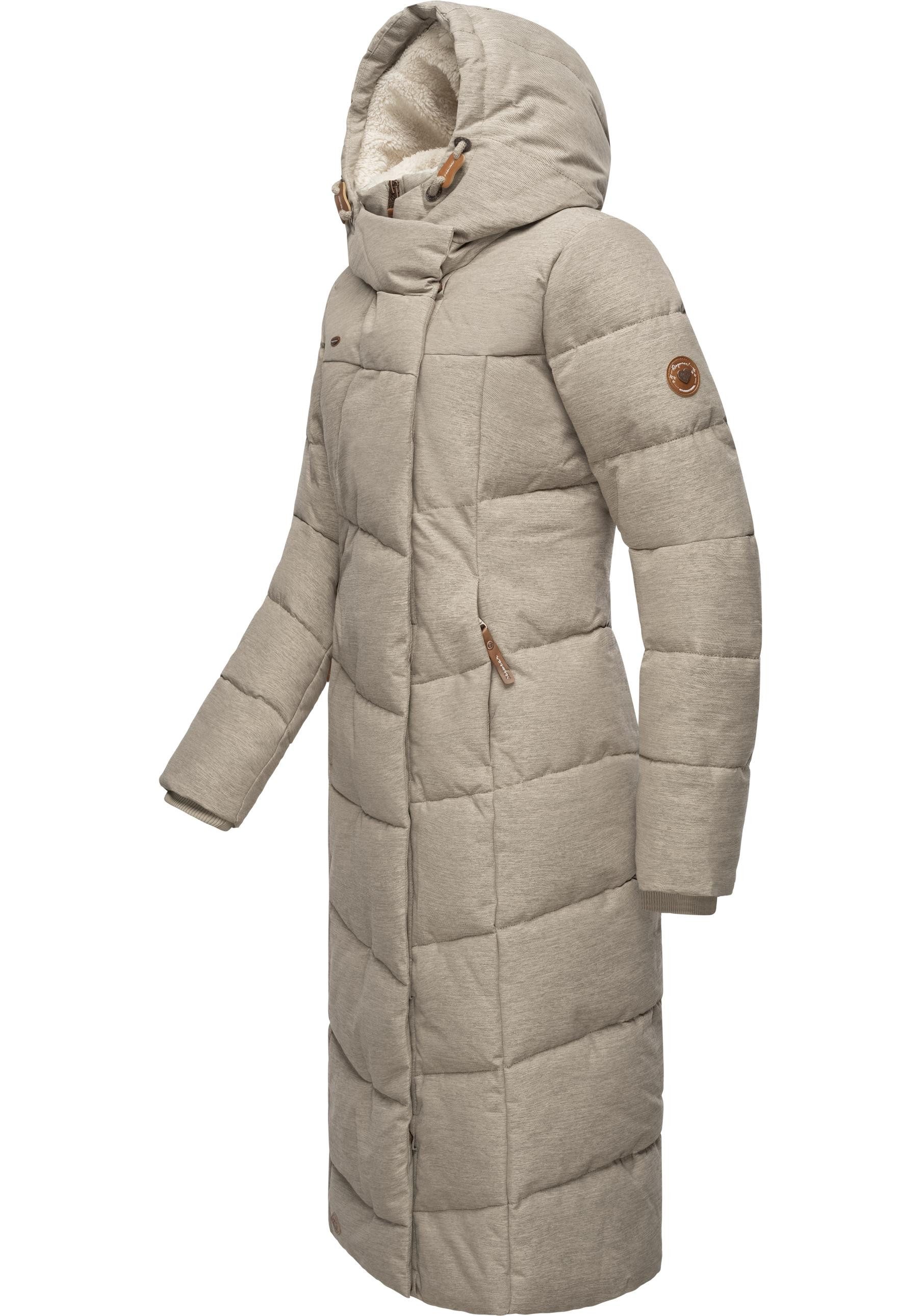 Ragwear Wintermantel Pavla Long extralanger Winterparka mit Teddyfutter und Kapuze – Bild 2 von 5