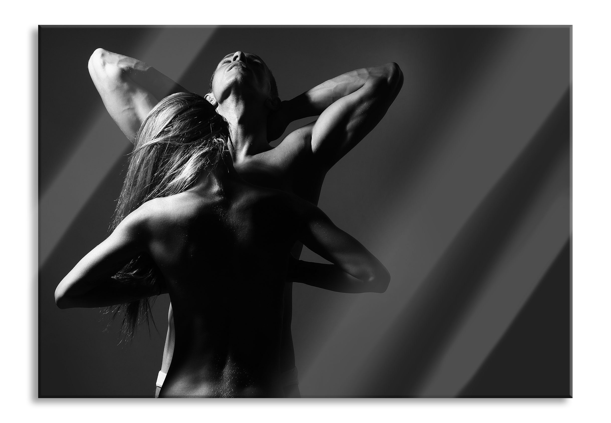 Glasbild Fitness Paar
