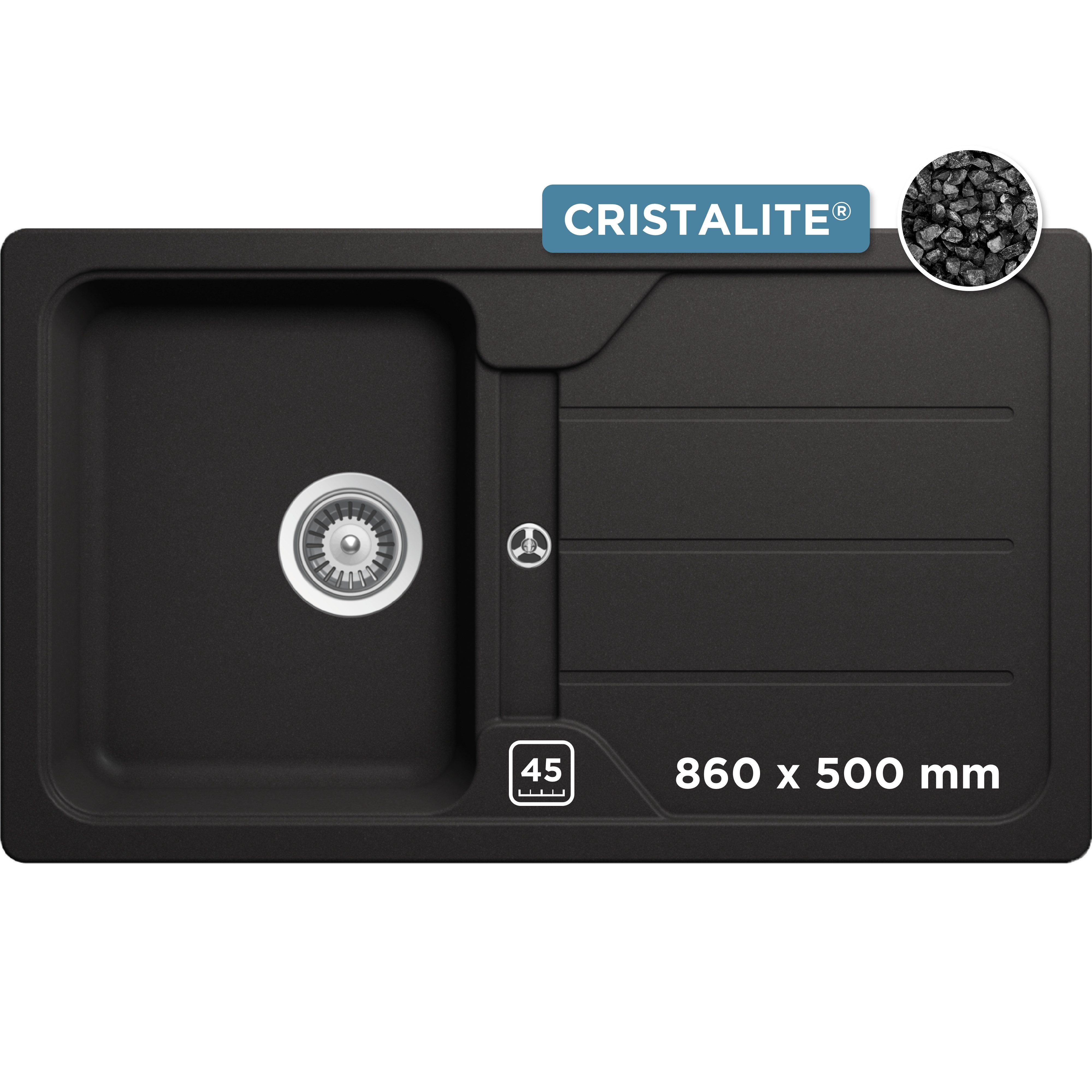Schock Granitspüle Formhaus, rechteckig, 86/50 cm