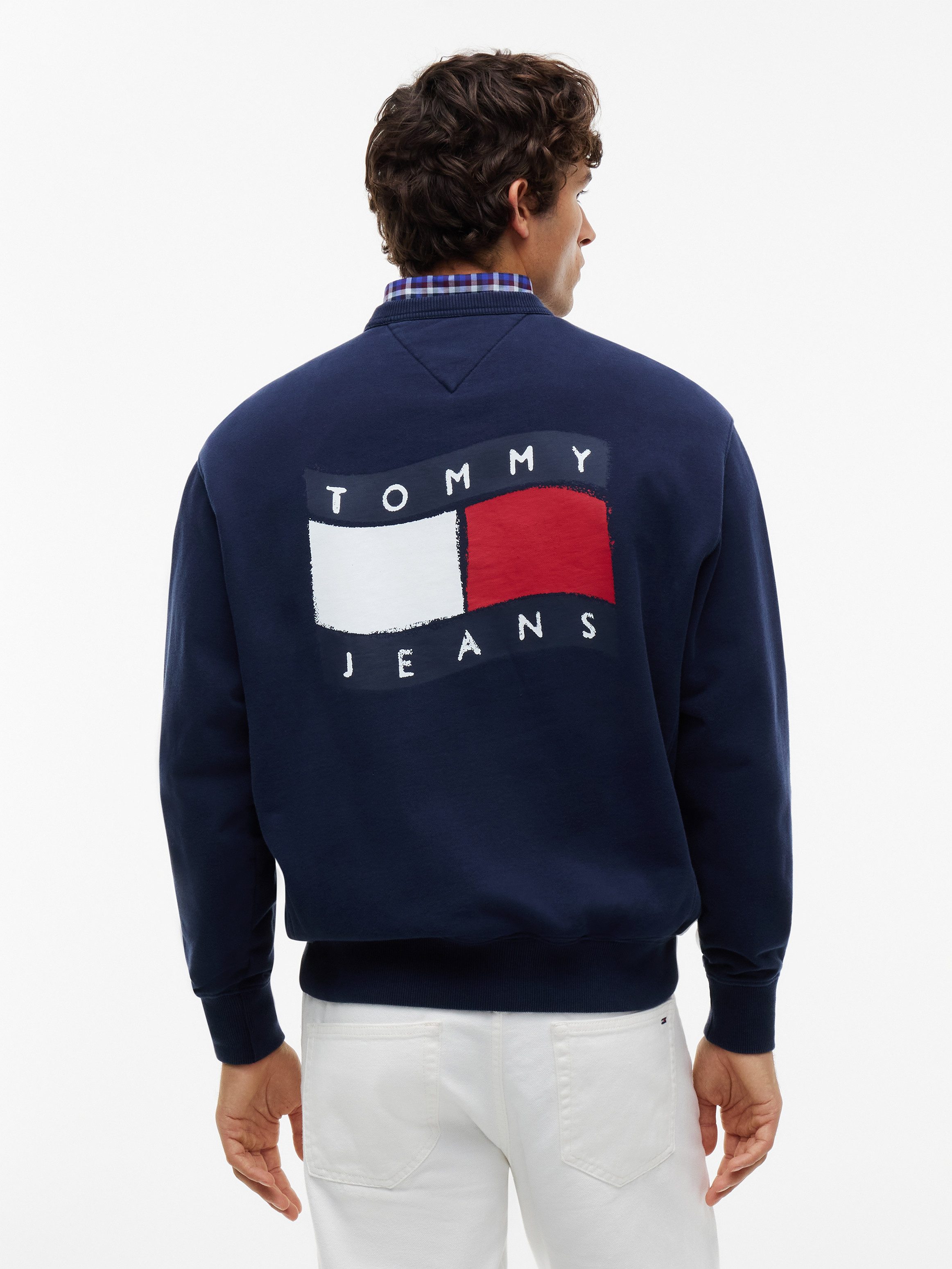 Tommy Jeans Sweatshirt RELAX WAVY FLAG SWEATSHIRT Relaxed fit mit Rundhalsausschnitt