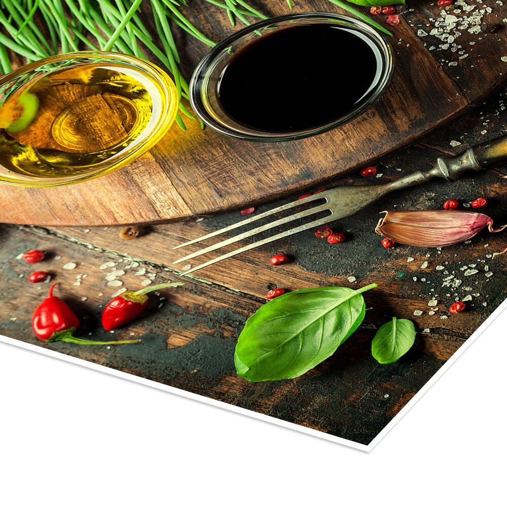 Posterlounge Wandbild Gesundes Bio-Gemüse und Gewürze, Editors Choice, erhältlich als Poster, Leinwandbild, Wandsticker oder Acrylglasbild