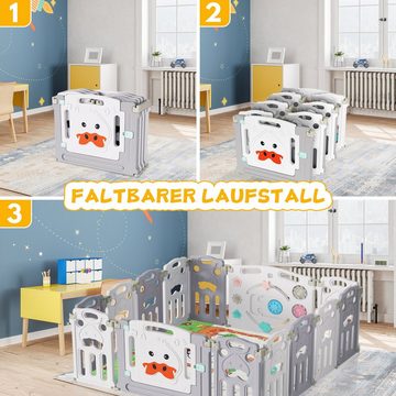 Bettizia Laufgitter Laufstall Baby Faltbar, 150x150x60cm, mit Krabbelmatte, Flexibel und anpassbar, Design ohne scharfe Kanten