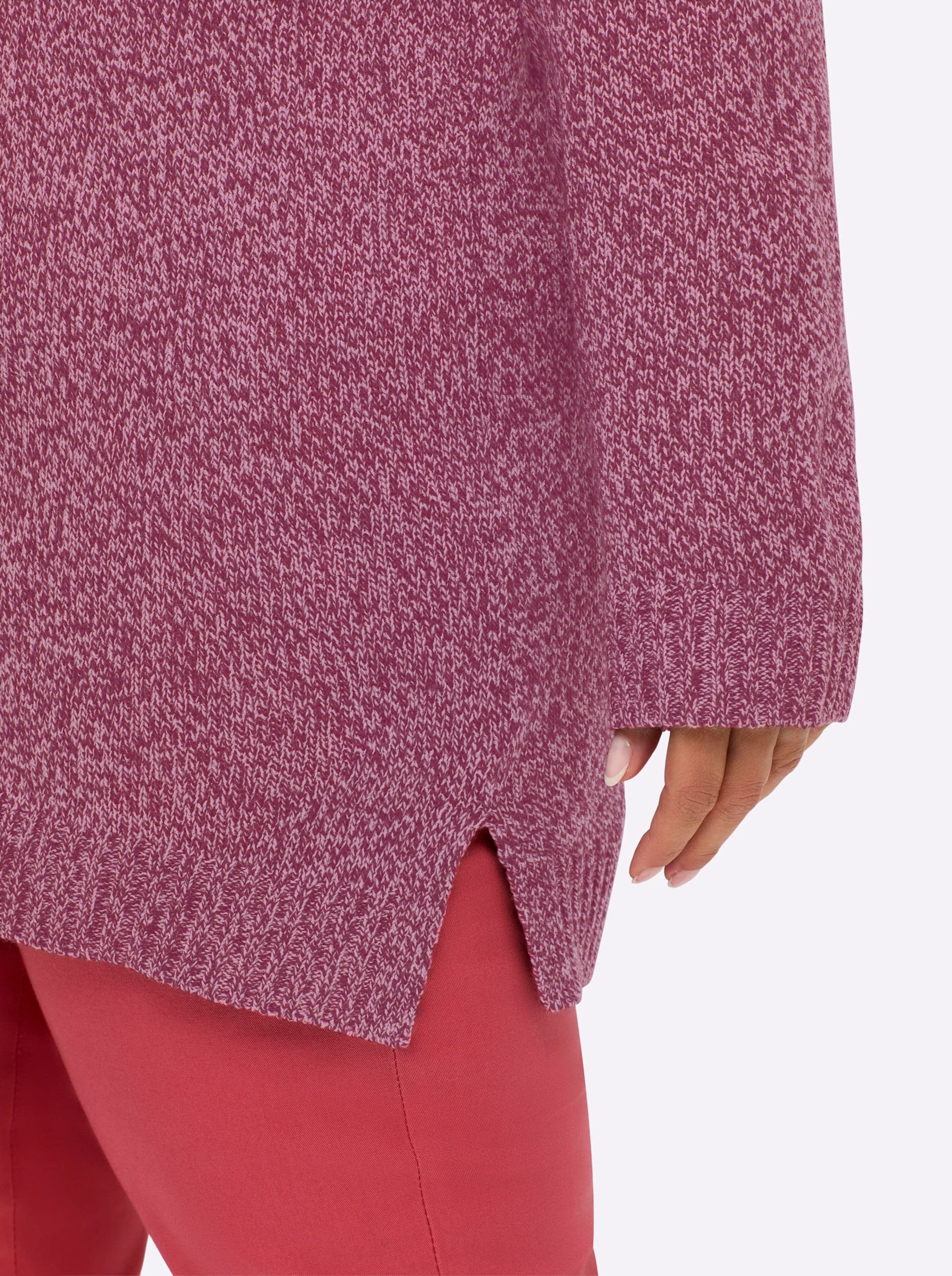 Sieh an! Strickpullover Long-Pullover Langarm Jersey
