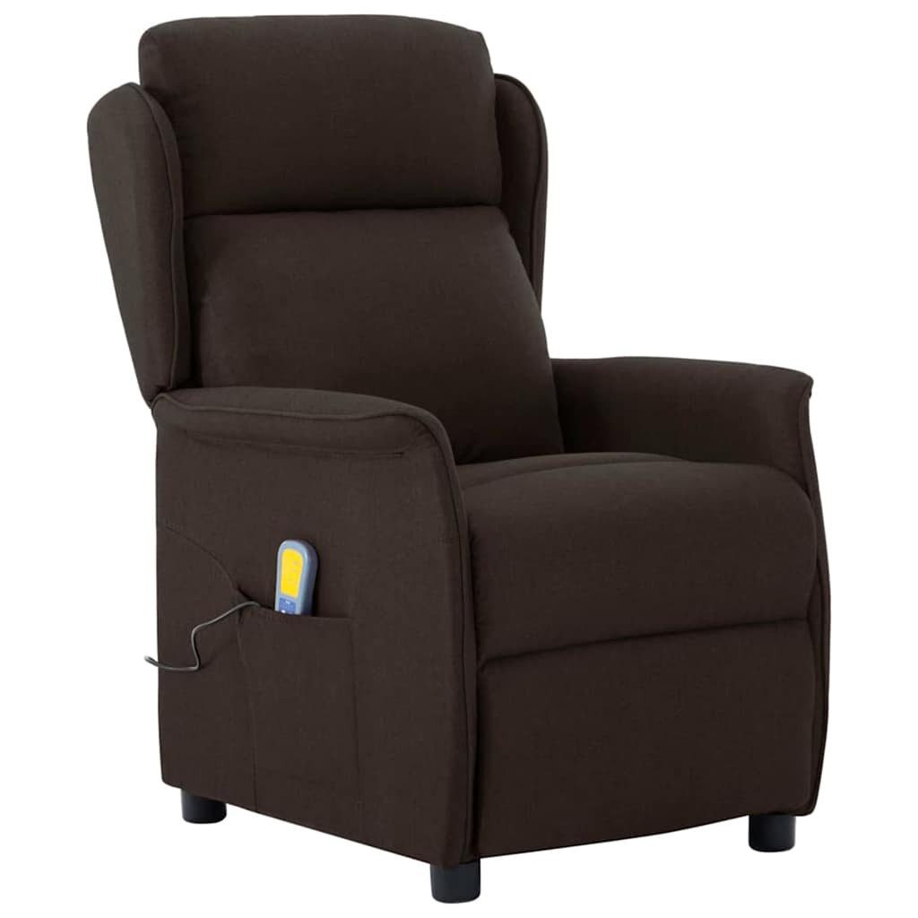 vidaXL Massagesessel Massagesessel mit Kissen Dunkelbraun günstig online kaufen