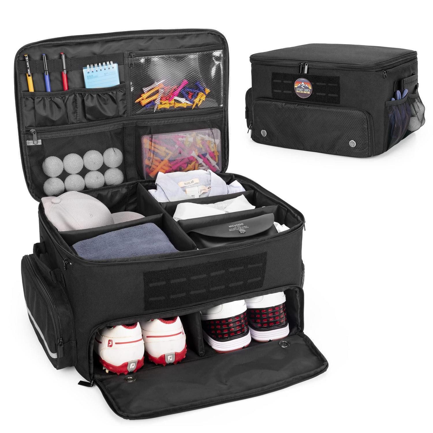 LuxusKollektion Golfreisetasche Golf Kofferraum Organizer Schwarz, Vielseitig