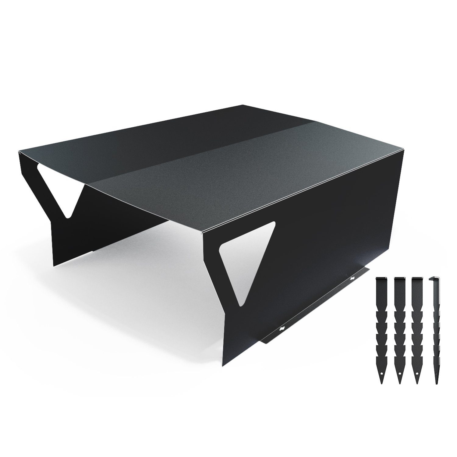 teileplus24 Mähroboter-Garage RG1 Rasenmäher Carport Rasenroboter Überdachung 60x78x33cm Schwarz schwarz