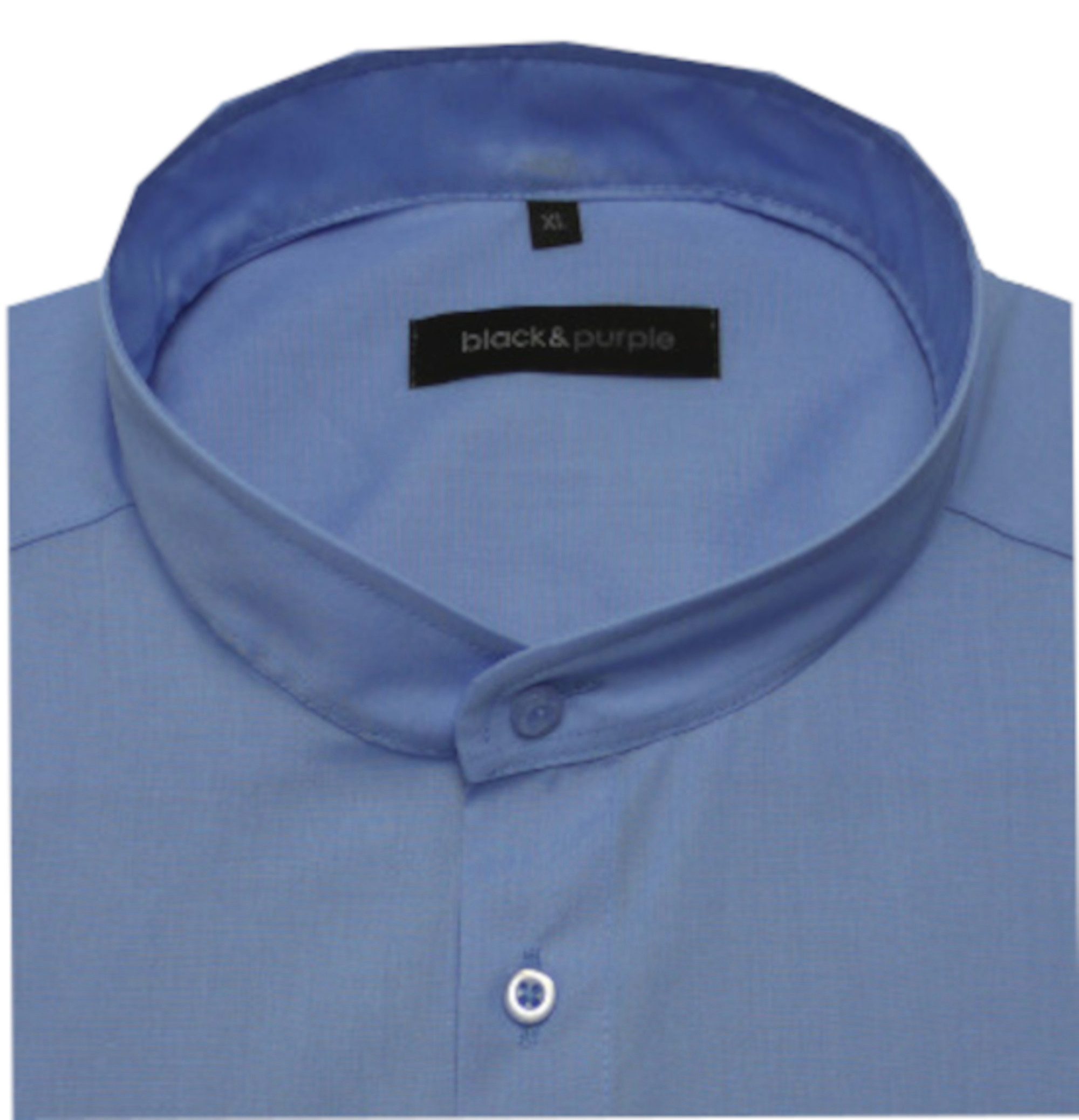 Huber Hemden Langarmhemd HU-0650 Stehkragen, Knopfleiste, RegularFit - gerader Schnitt, Made in EU