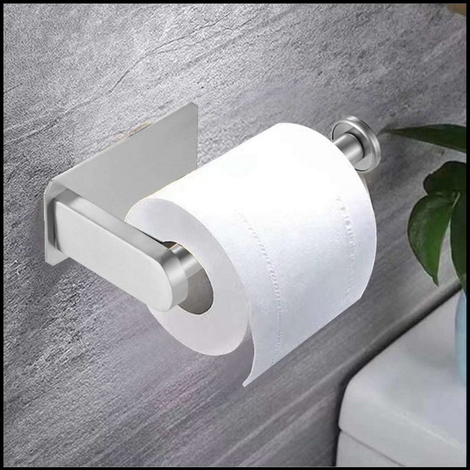 Novabad Toilettenpapierhalter Klopapierhalter ohne Bohren, Selbstklebend WC  Rollenhalter Edelstahl, WC Halter Rollenhalter Klorollenhalter Papierhalter