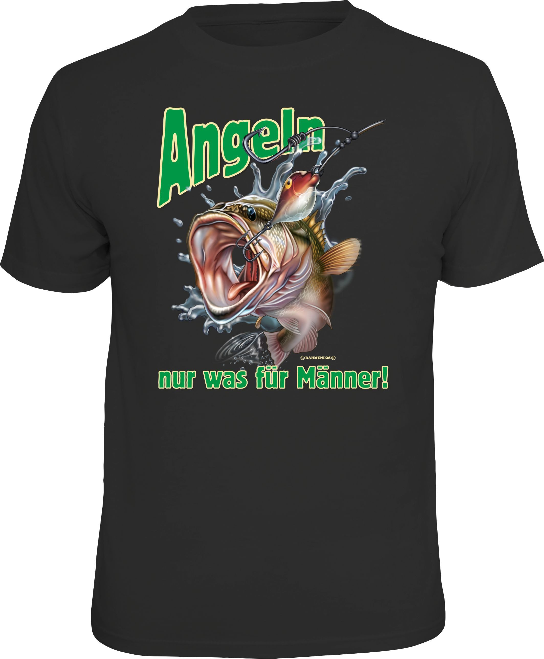 RAHMENLOS® T-Shirt für den passionierten Angler: Angeln, nur was für Männer günstig online kaufen