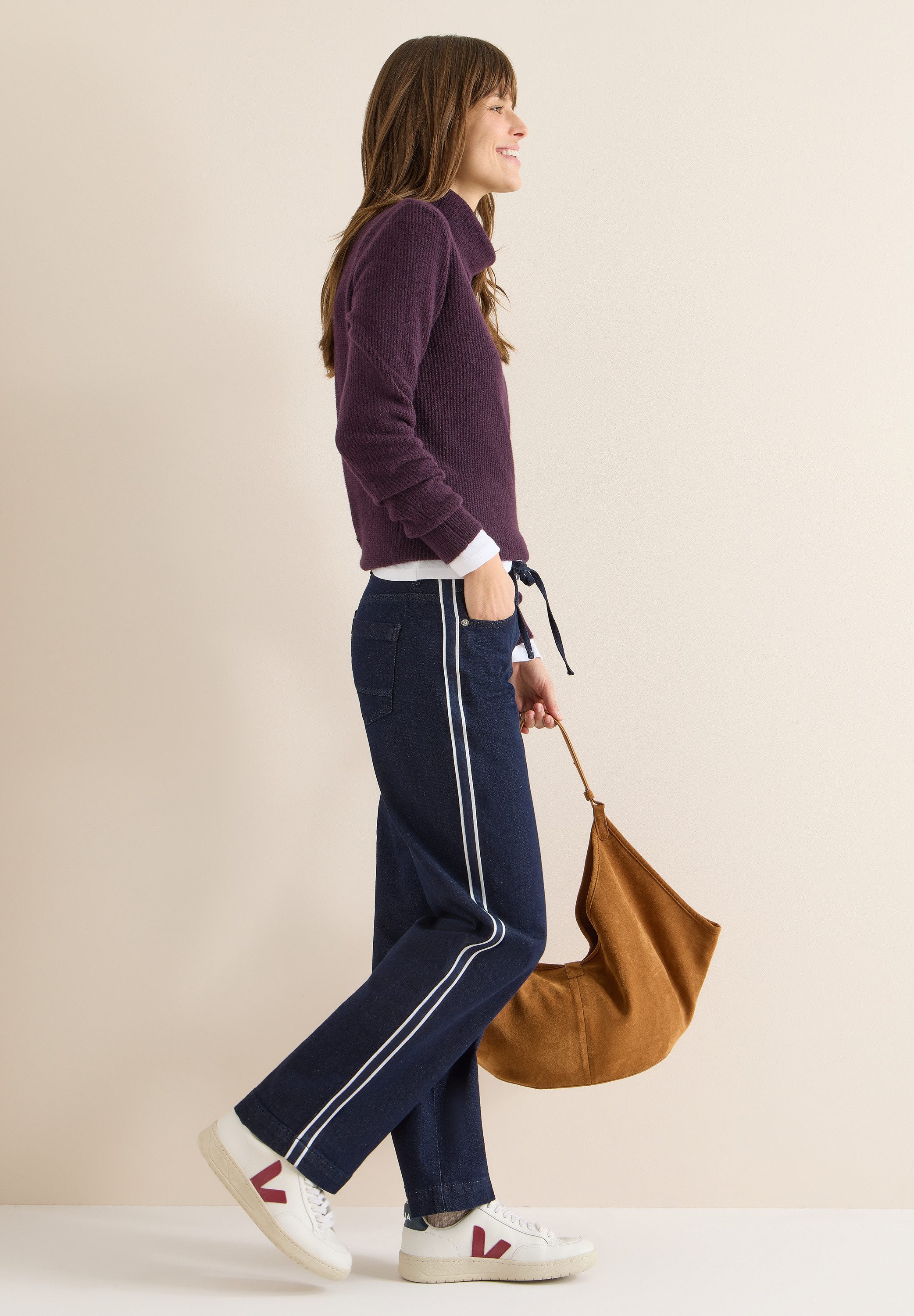 CECIL 5-Pocket-Jeans Jeans mit Gallonstreifen