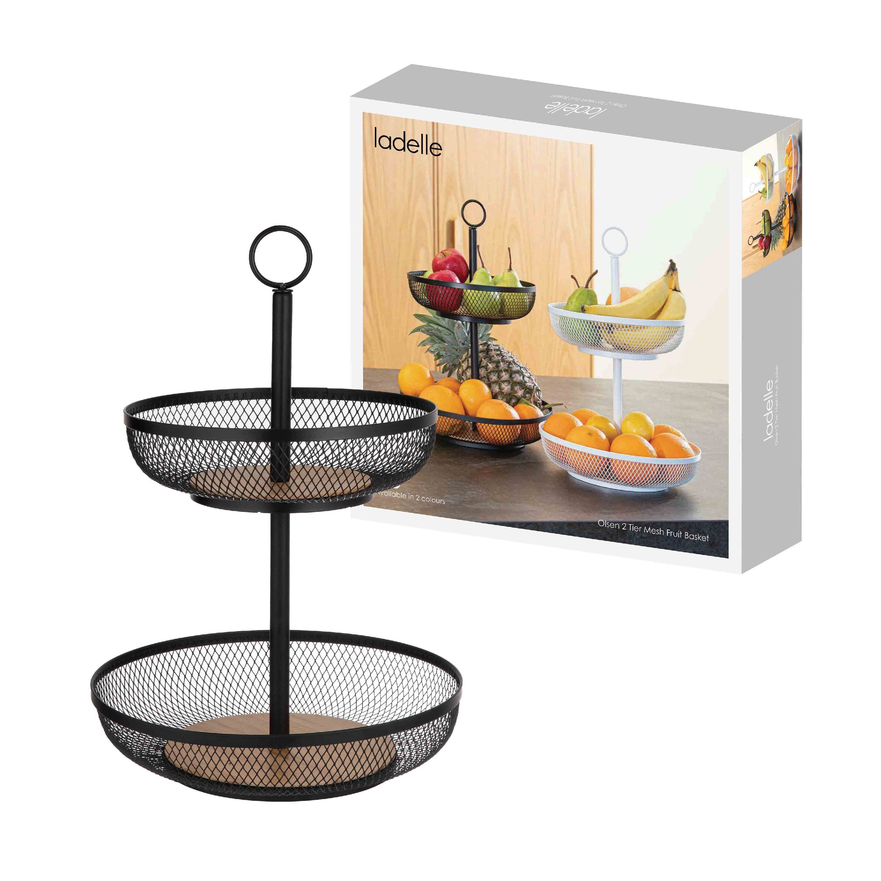Ladelle Etagere, Eisen/Kiefer, 2 Etagen, Modern, Robust, aus Eisen und Kiefer, 31,5x31,5x45cm