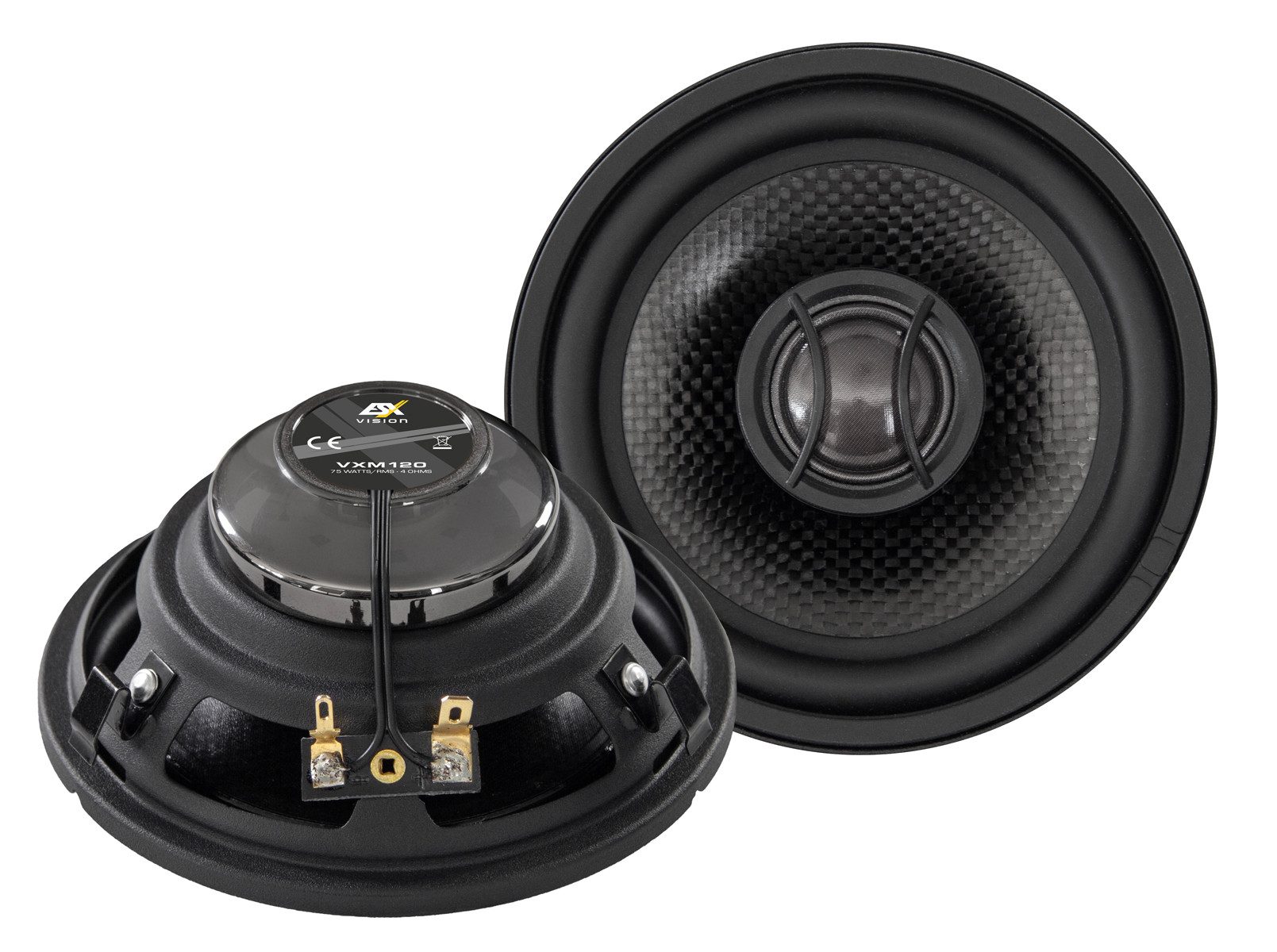 ESX VISION VXM120, 12 cm 4.7" Koaxial-Lautsprecher für Mercedes-Benz W124 Auto-Lautsprecher (75 W)