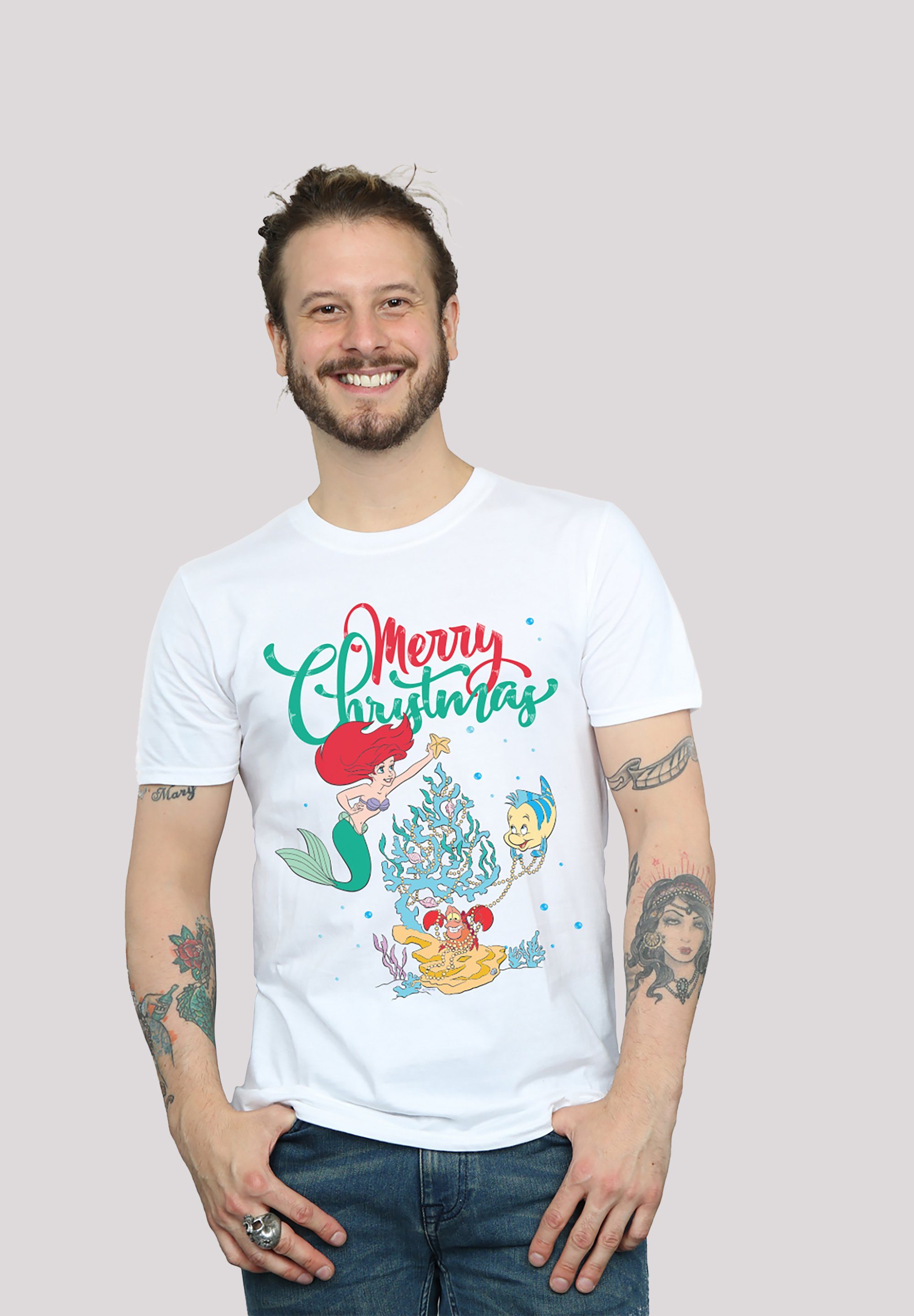 Arielle die Meerjungfrau Weihnachten weiß F4NT4STIC T-Shirt Print