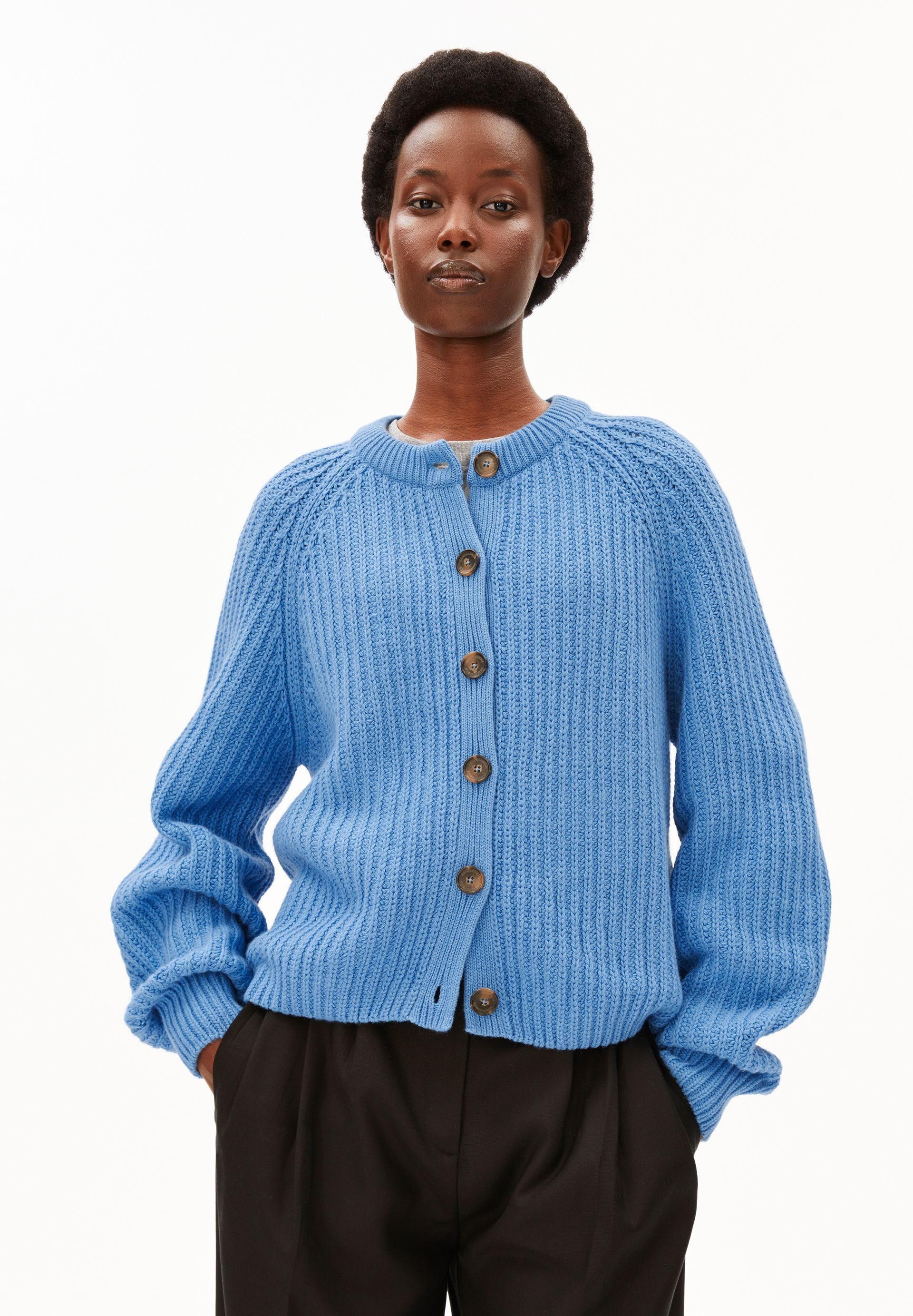 Armedangels Cardigan SELMAA Strickjacke aus Bio-Woll Mix (Loose Fit)