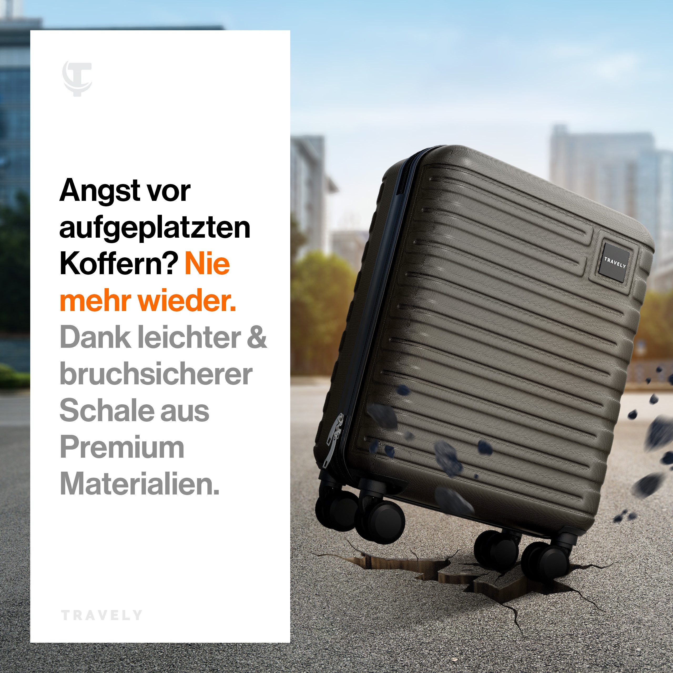 Travely Koffer Polycarbonat Handgepäck Koffer 55x40x20cm - für Ryanair Luft günstig online kaufen