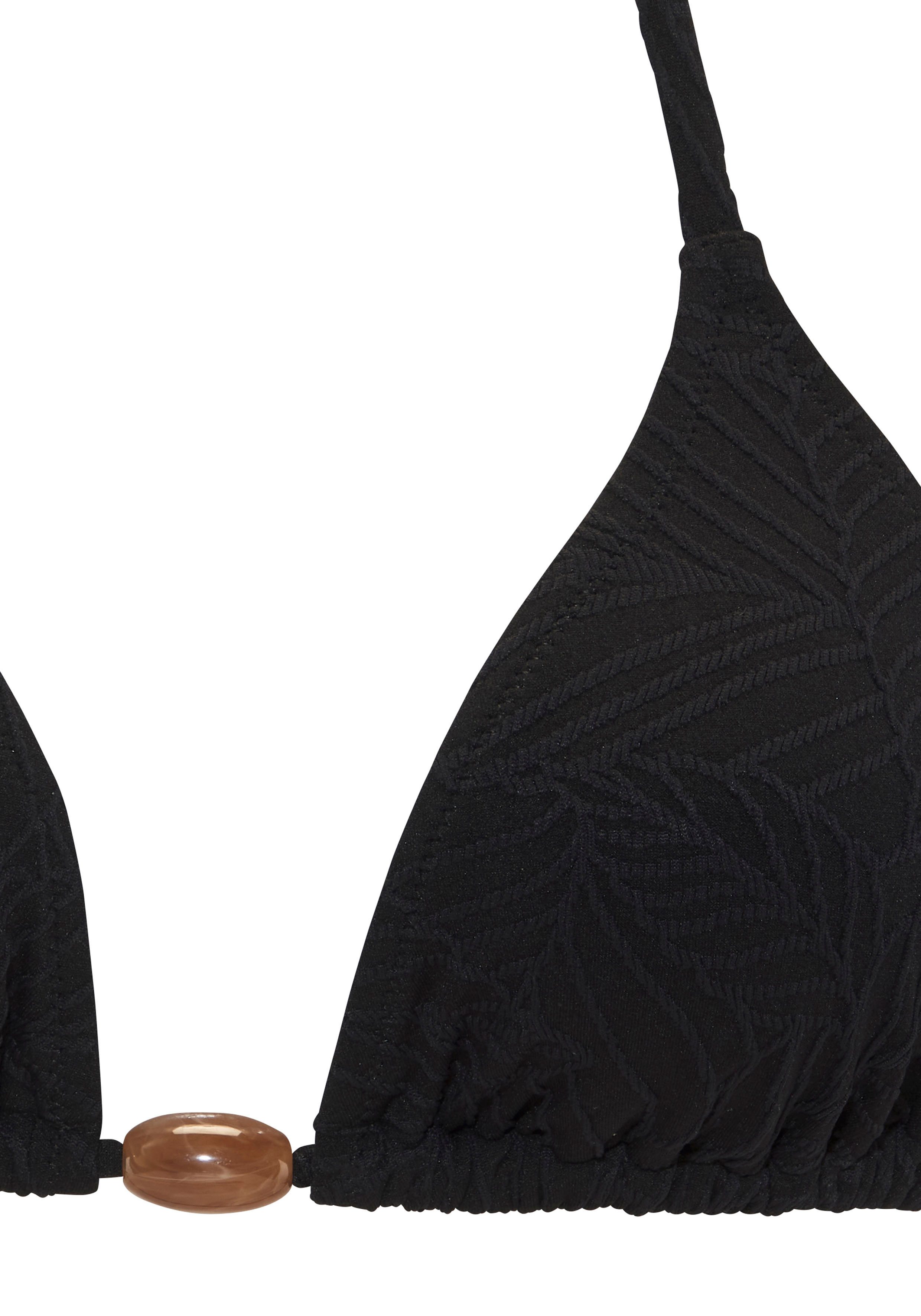 LASCANA Triangel-Bikini-Top Fay, aus eleganter Strukturware