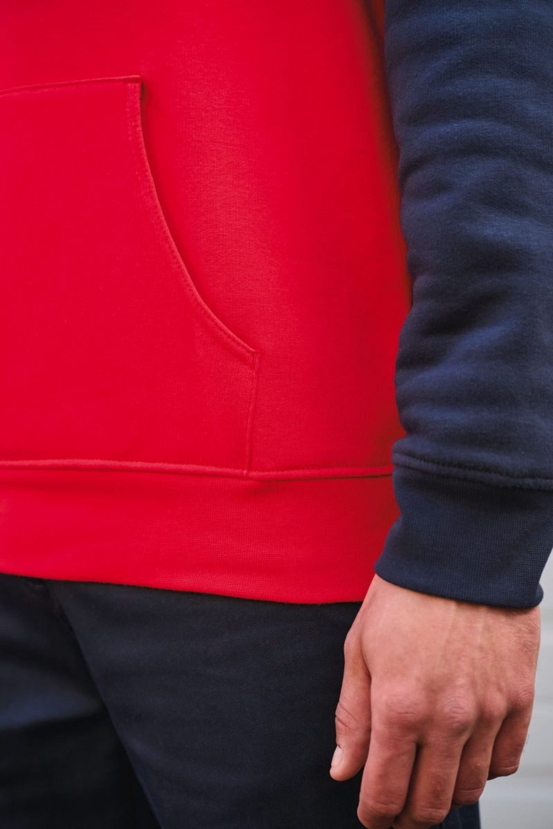 Kariban Kapuzenpullover Dreifarbiges Kapuzensweatshirt, Unisex
