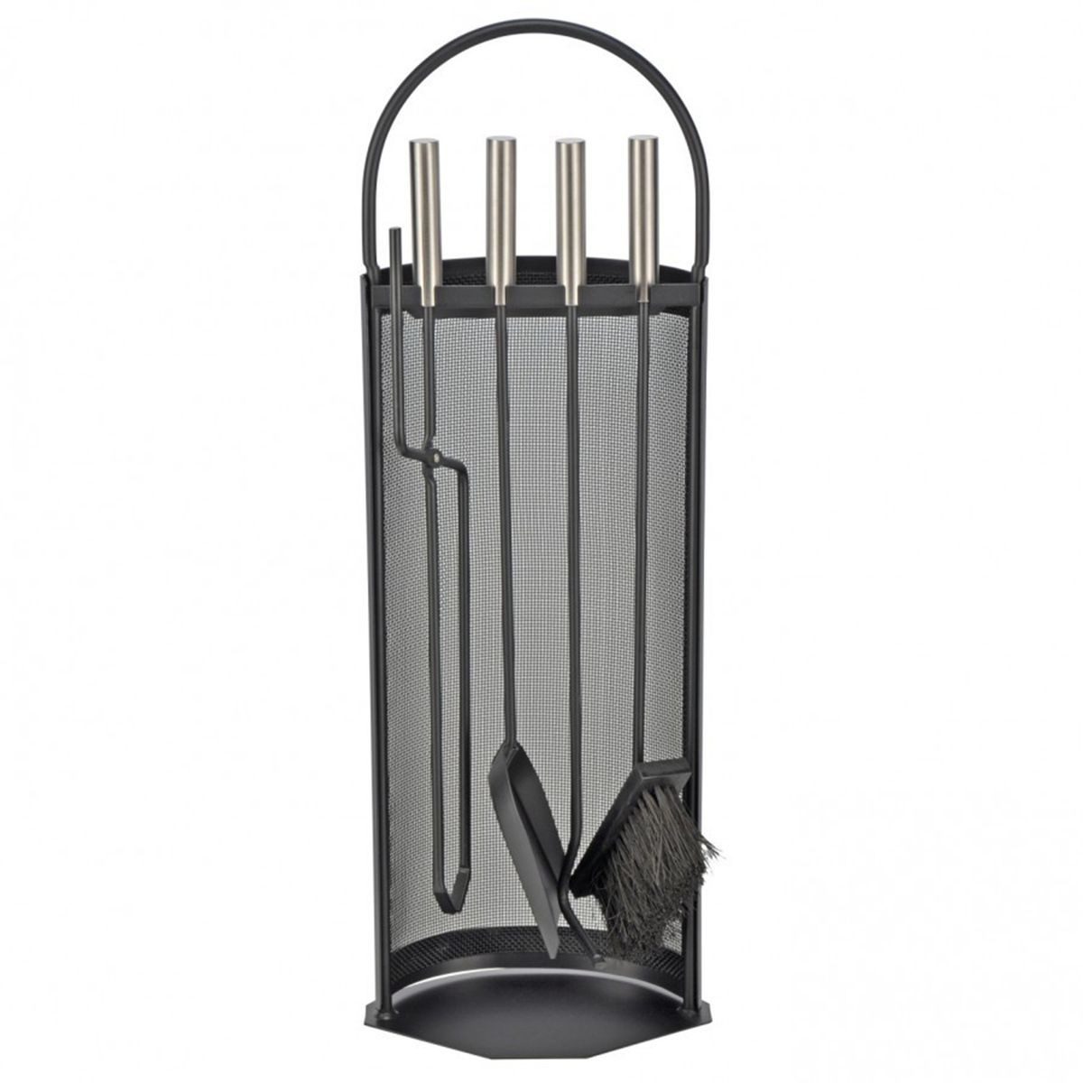 Haushalt International Kamingarnitur Kamingarnitur 5- teilig ca. 23x66x15 cm schwarz Kamin-Set Kaminbesteck, Tragegriff