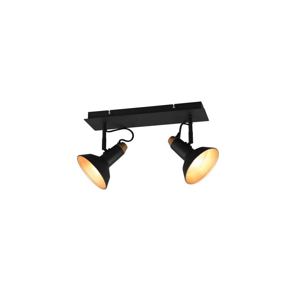 etc-shop Deckenstrahler, Deckenstrahler Deckenleuchte Deckenlampe verstellbar schwarz gold 2