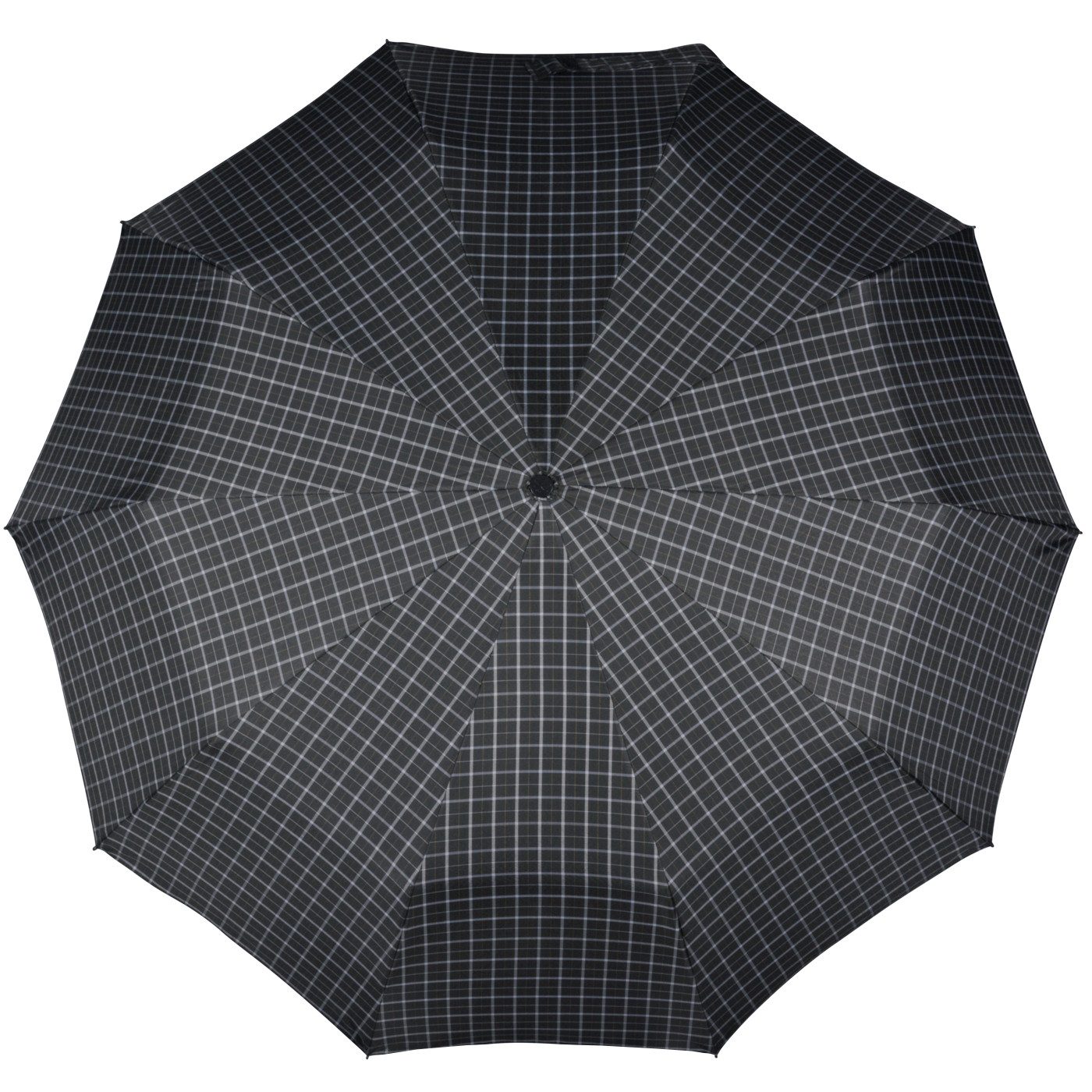 iX-brella Taschenregenschirm mit Auf-Zu-Automatik und 10 Streben, großer, stabiler Herrenschirm