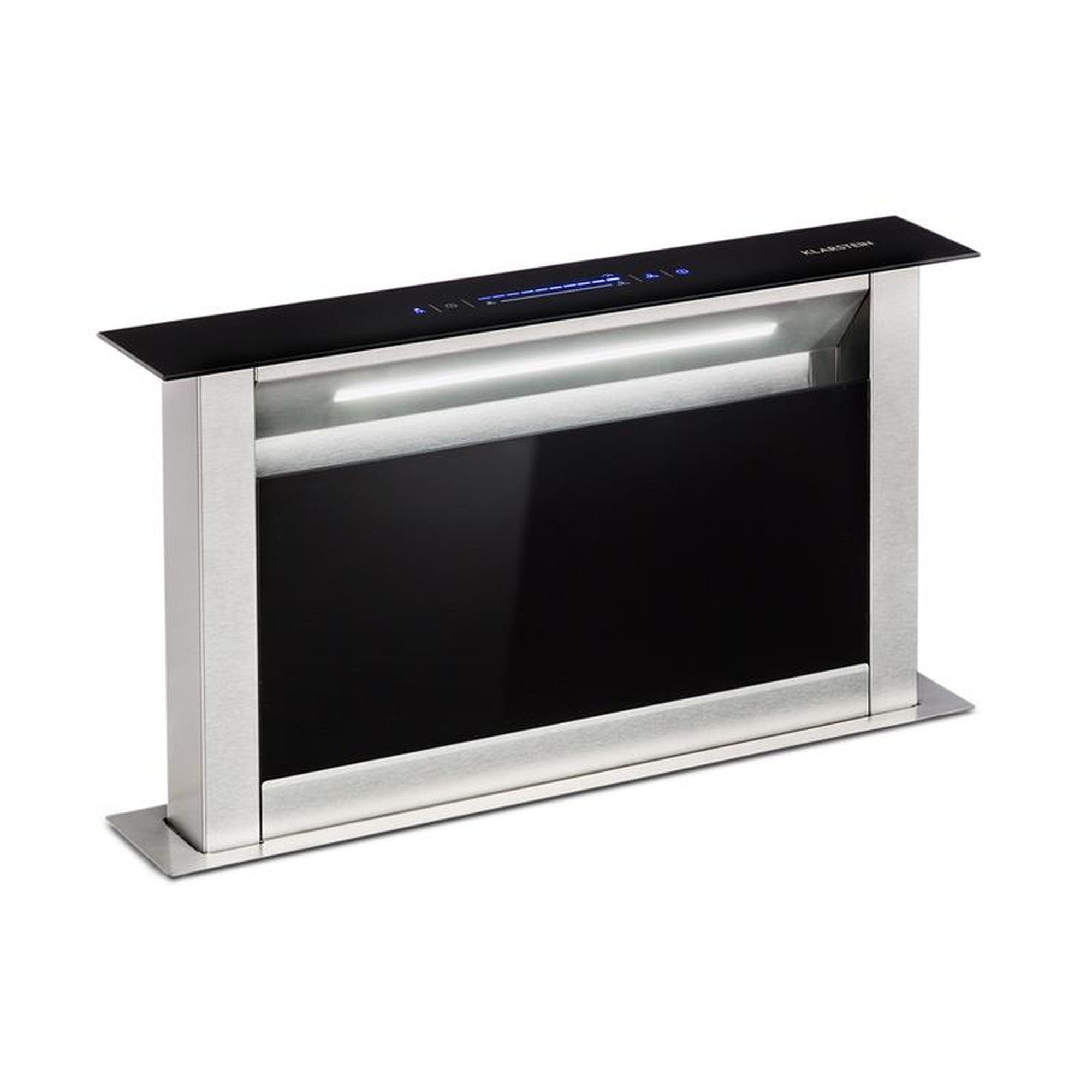 Klarstein Deckenhaube Royal Flush Eco 60 BK Royal Flush Eco 60 BK, Dunstabzugshaube Downdraft Abluft Umluft LED
