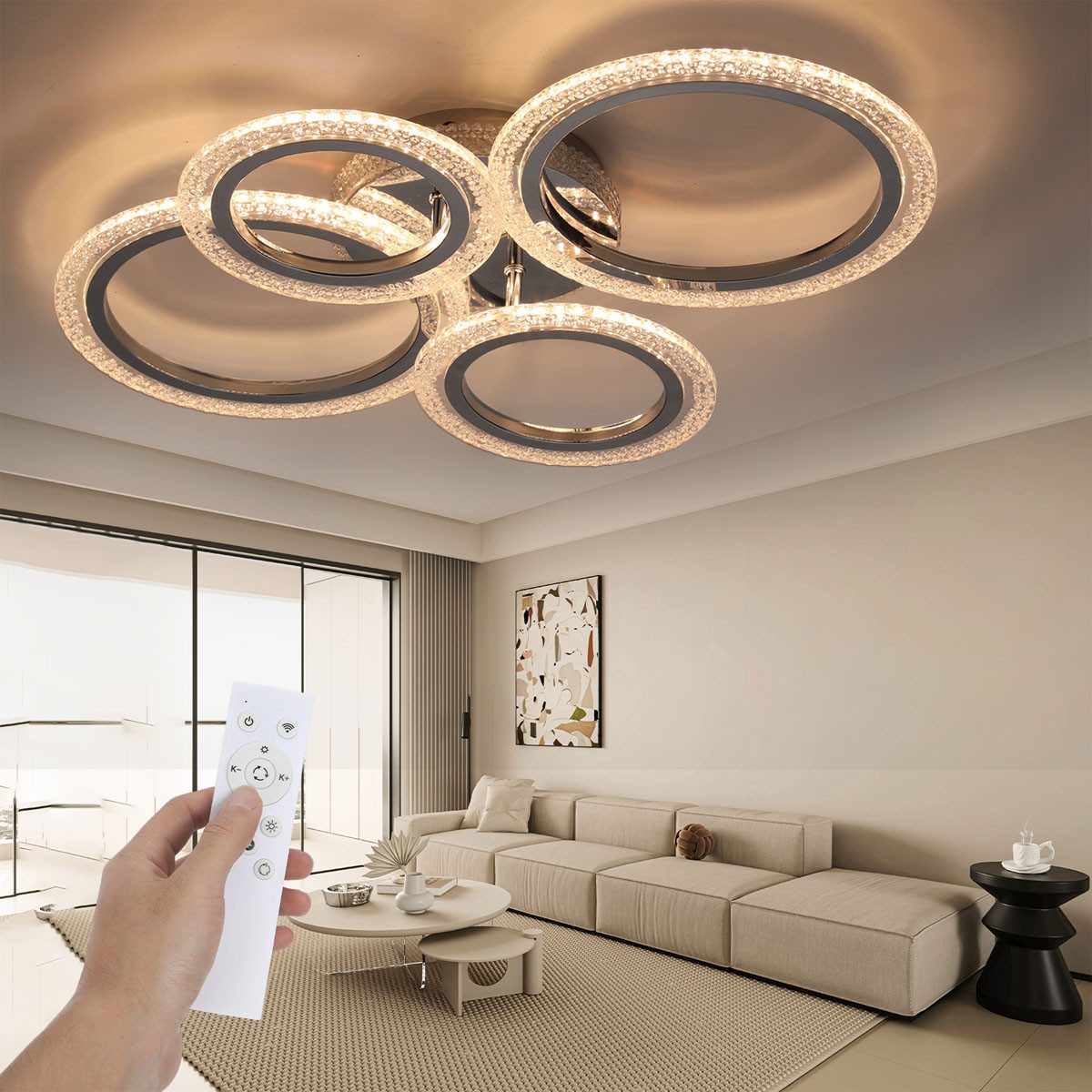 oyajia LED Deckenleuchte 40W Ring Deckenlampe günstig online kaufen