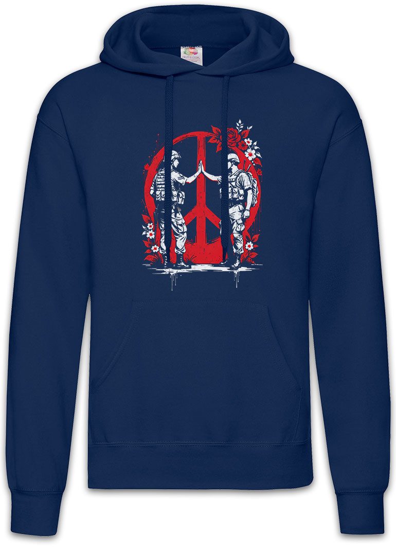 Urban Backwoods Hoodie Peace Soldiers Herren Hoodie Modern Art Artist Banksy Graffiti Street (1-tlg) Art Logo Symbol Moderne