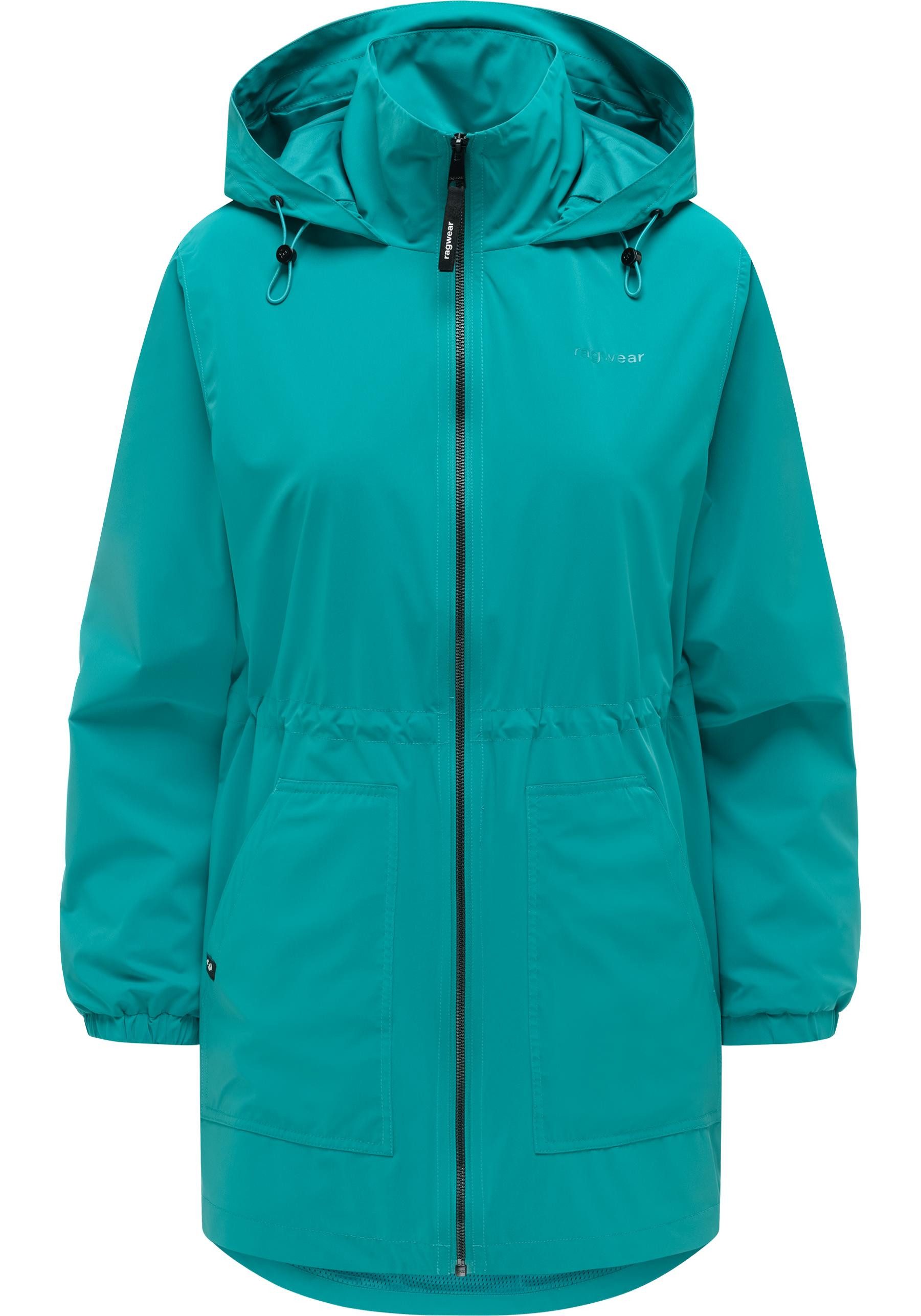 Ragwear Kurzmantel Brona Kurzer Damen Übergangsmantel mit Taillenzugband