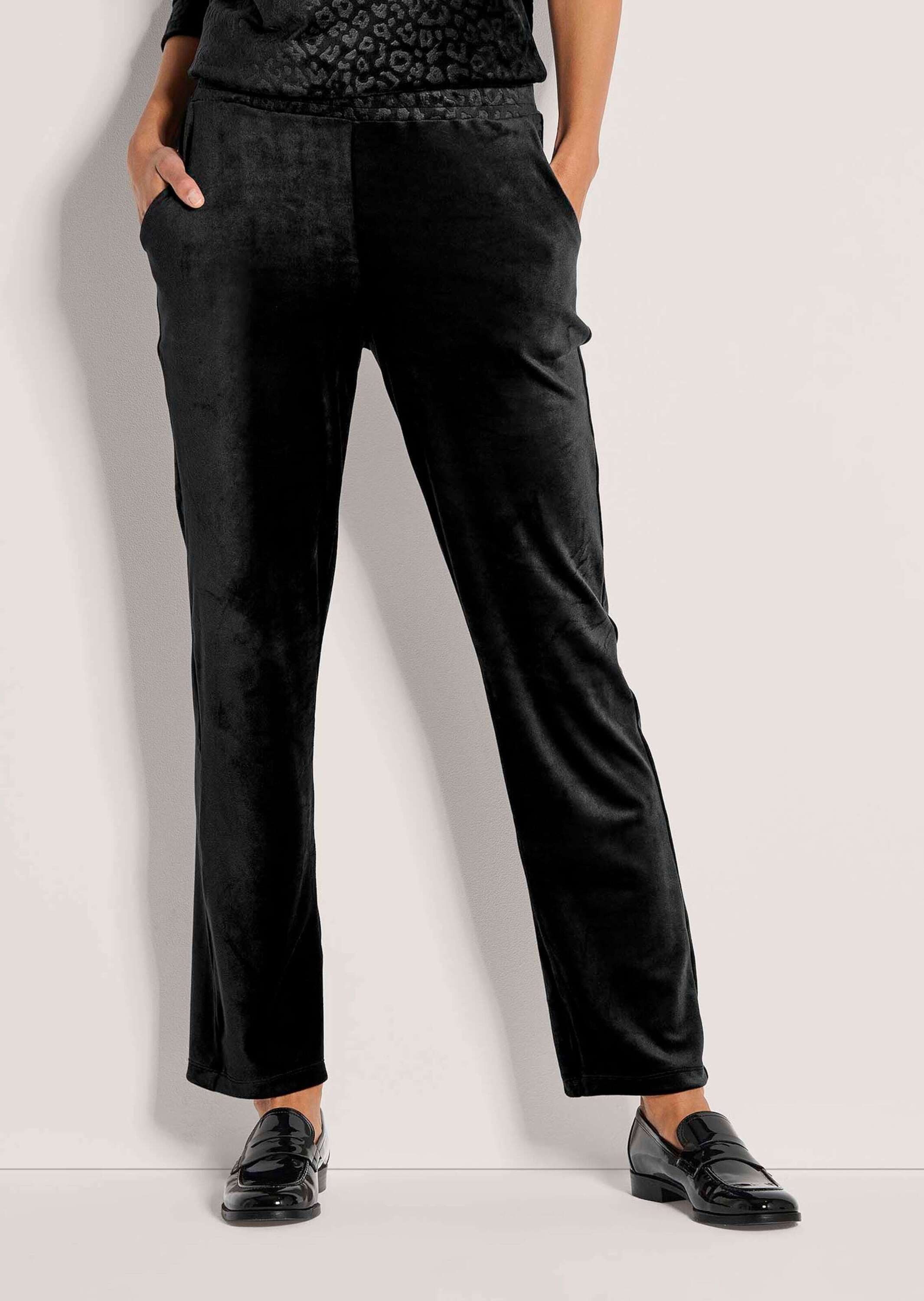 MADELEINE Schlupfhose Elegante Hose mit Leo-Print Schlupfbund und seitliche günstig online kaufen