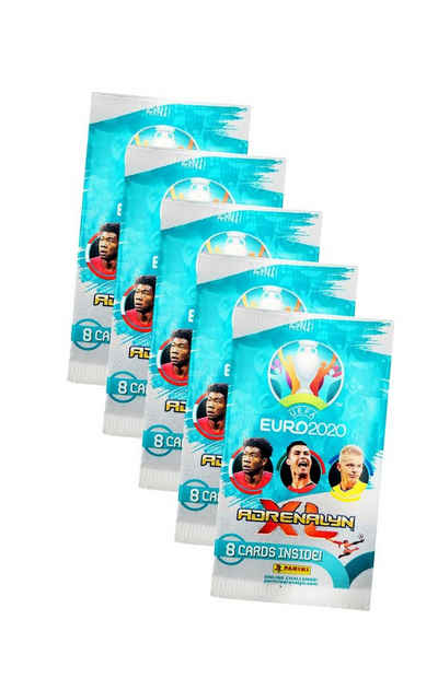 Panini Sammelkarte Panini - Adrenalyn XL UEFA Euro 2020 Trading Cards - 5 Booster