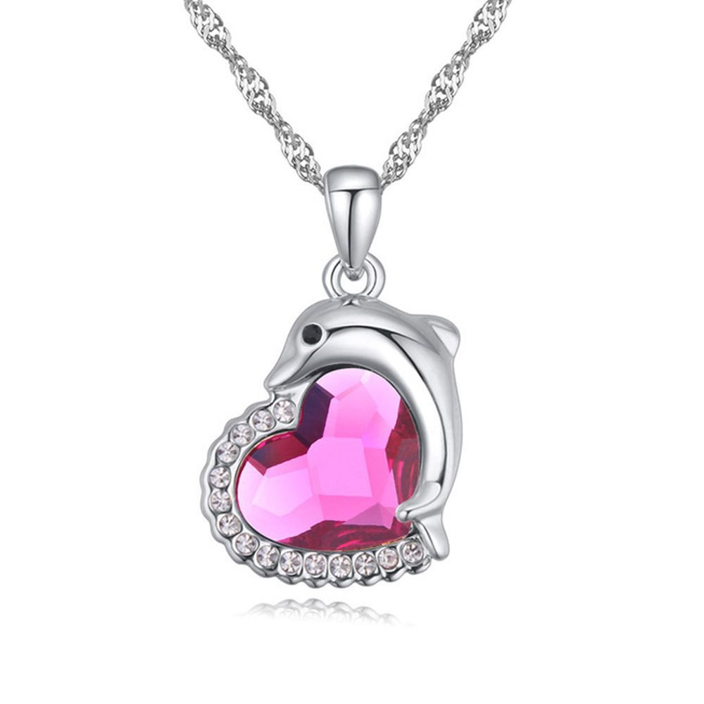 Ketten-Set Kette Dolphin Love Silber aus Messing Damen